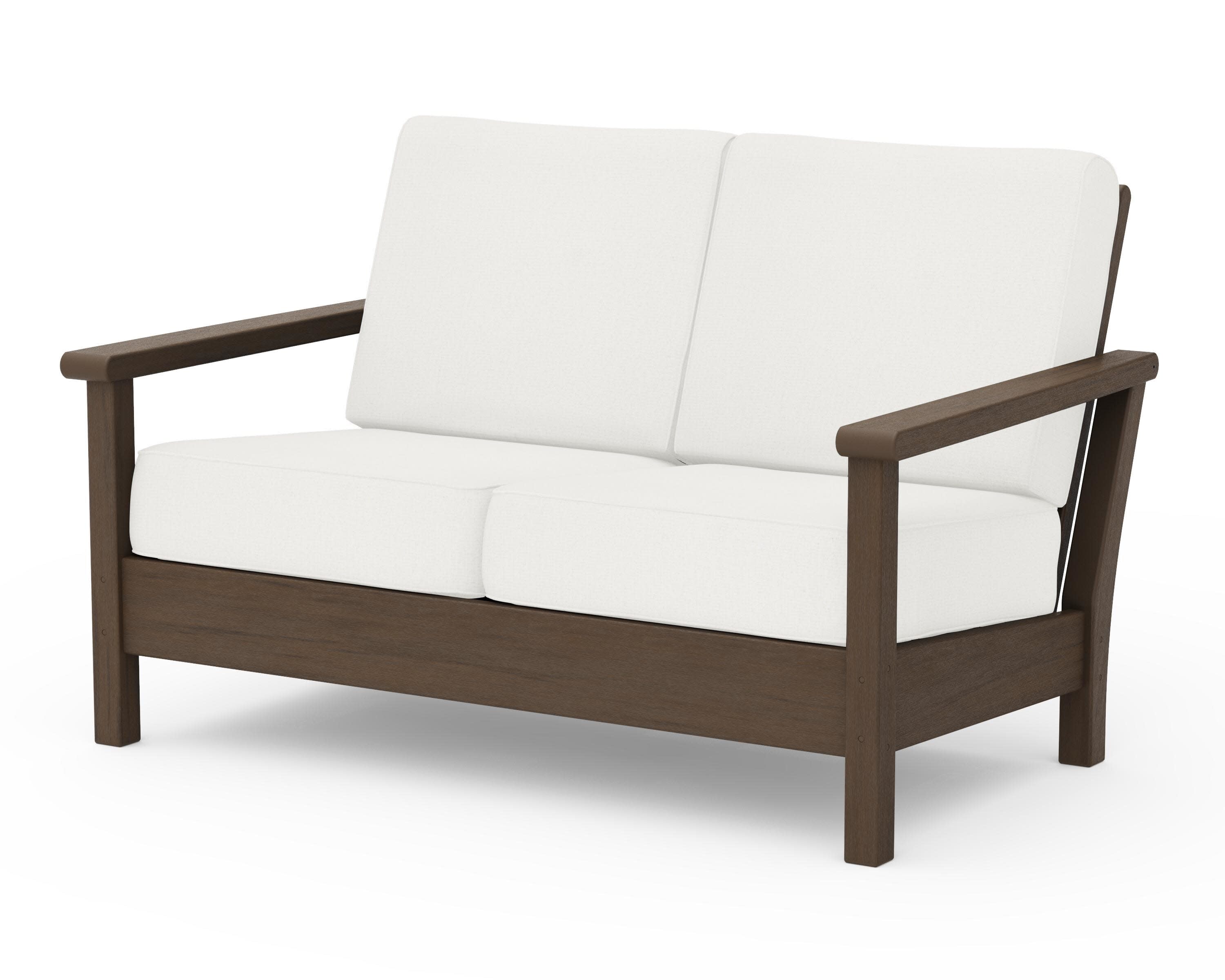 Harbour Deep Seating Loveseat in Kona / Natural Linen