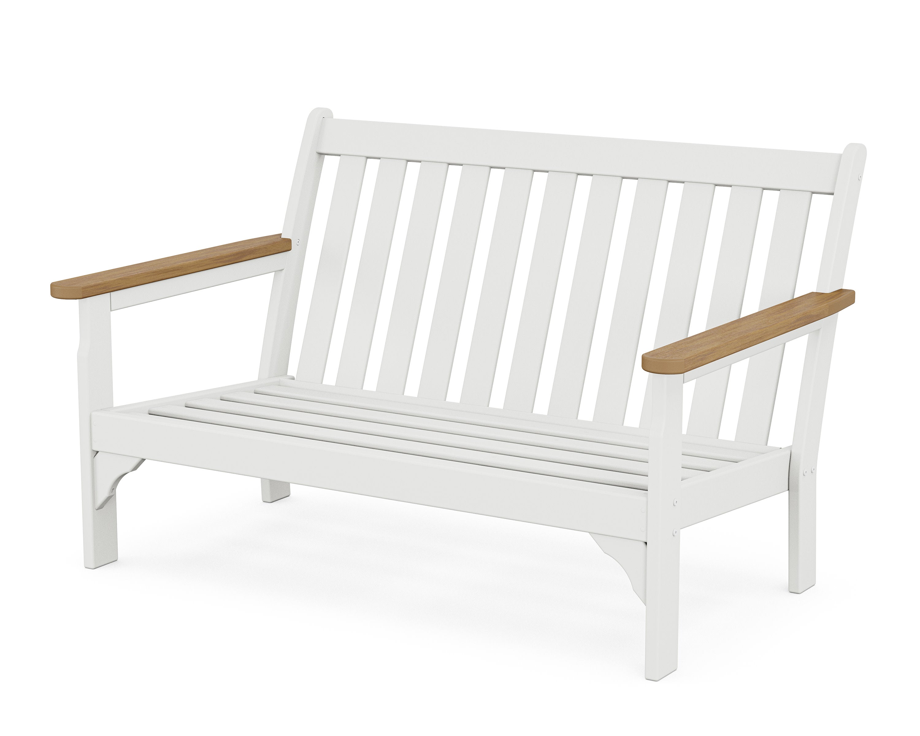 Vineyard Loveseat Frame in White / Natural