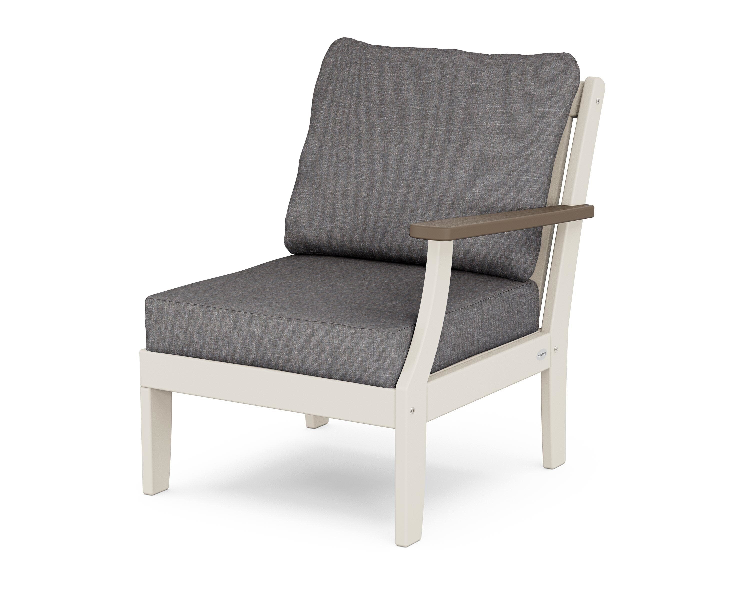 Braxton Modular Right Arm Chair in Sand / Kona / Ash Charcoal