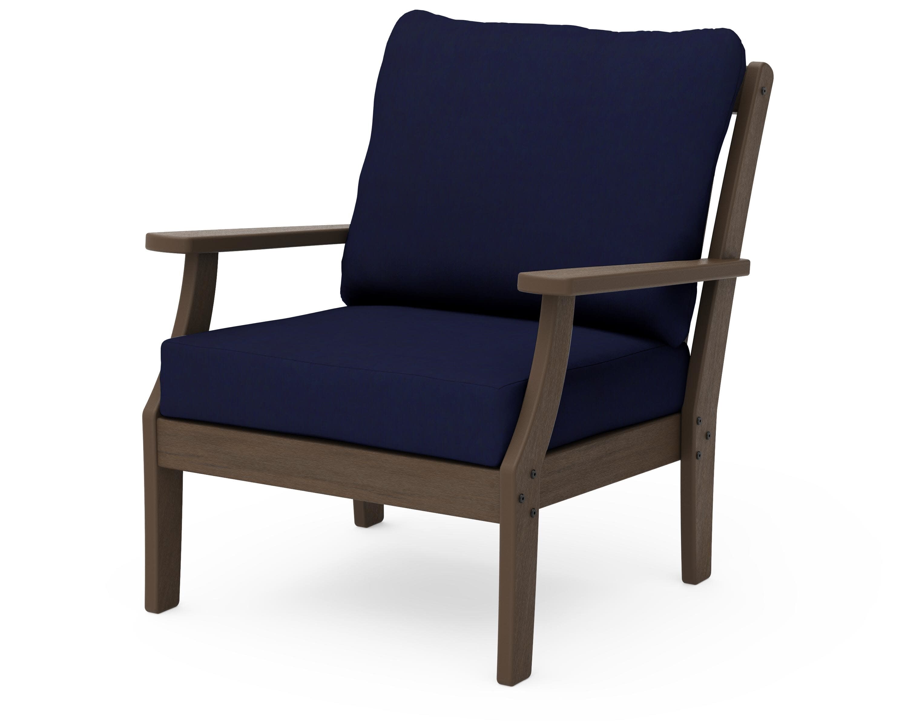 Braxton Deep Seating Chair in Kona / Navy