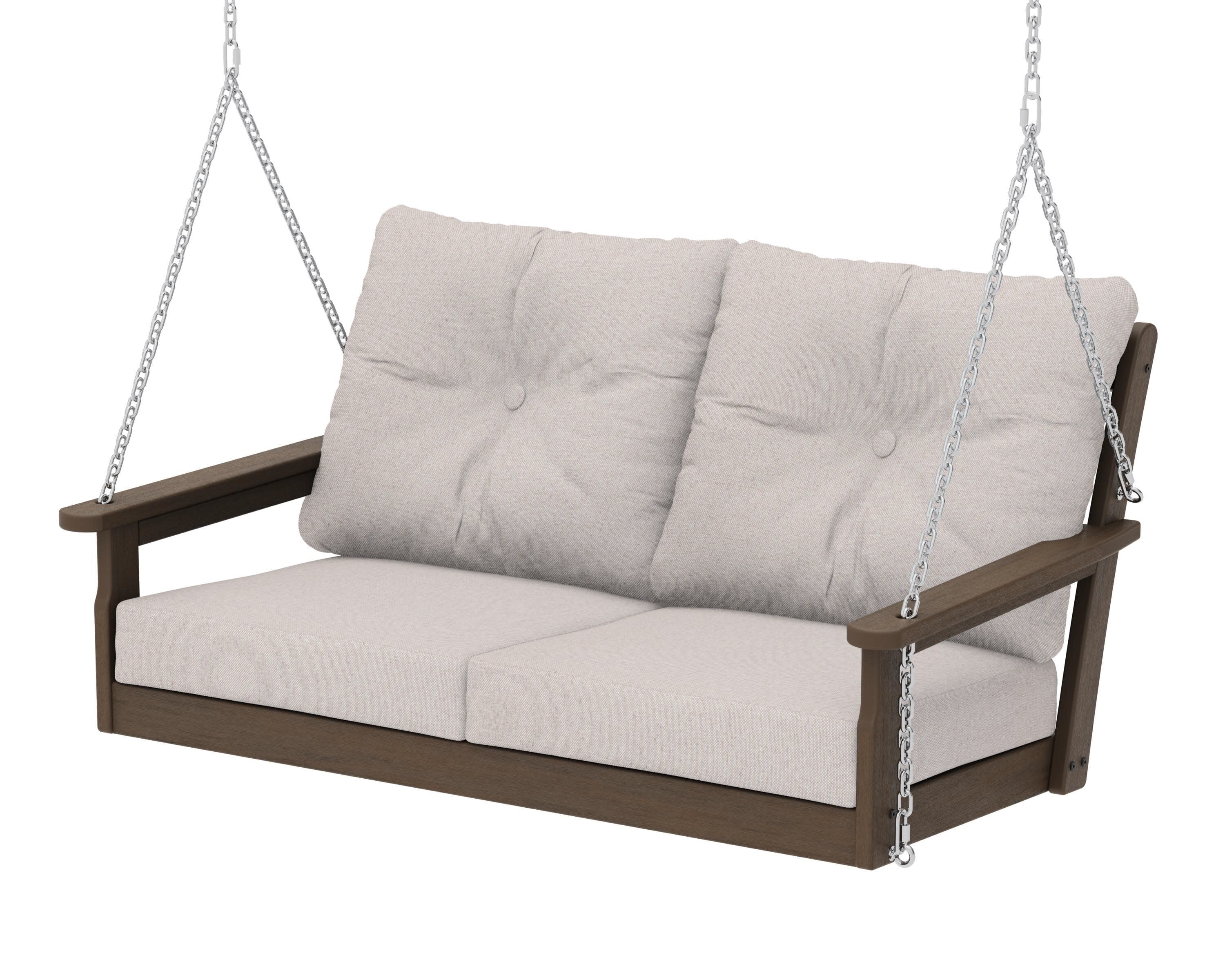 Vineyard Deep Seating Swing in Kona / Dune Burlap