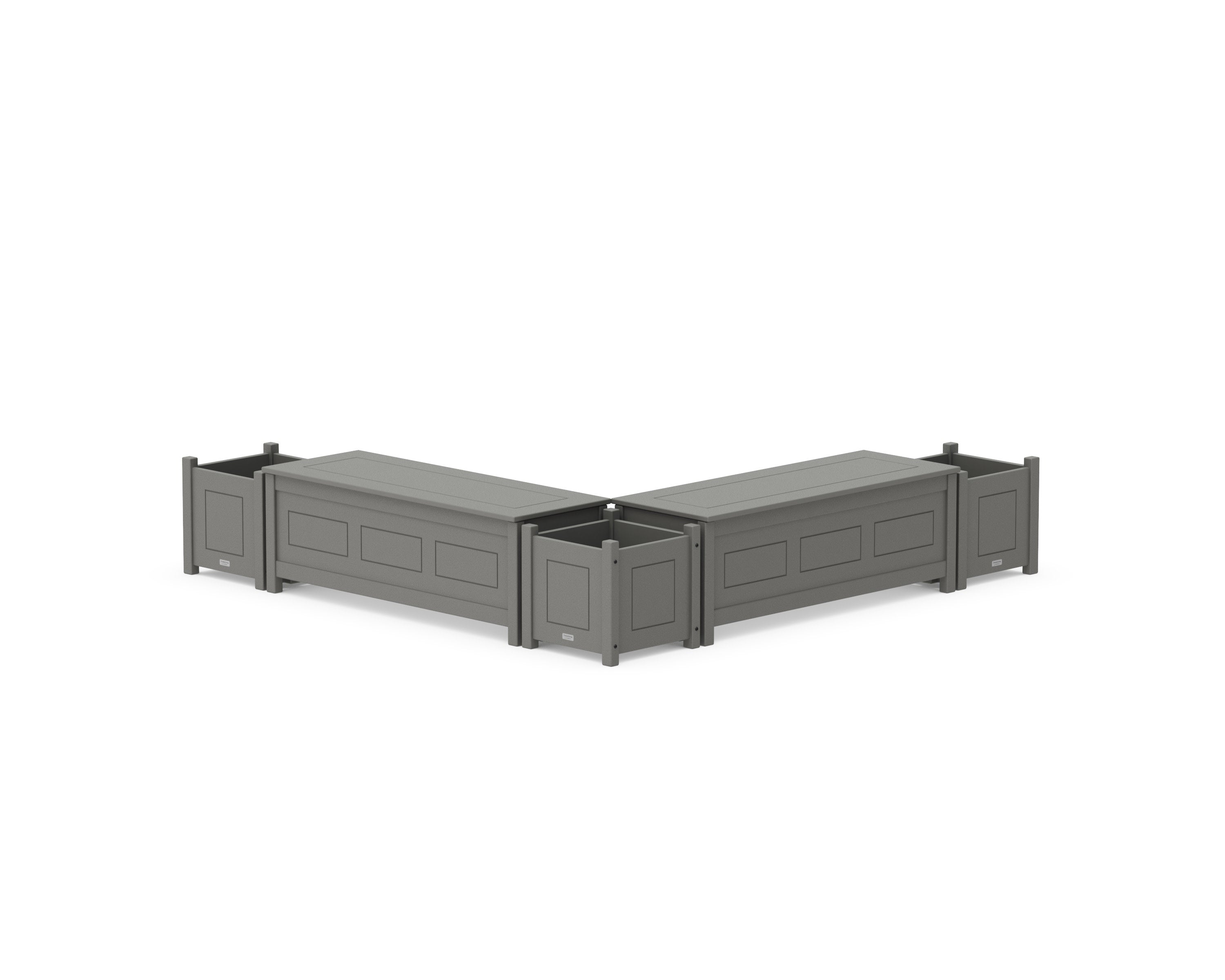 48" Country Living L- Shaped Planter Storage Bench Corner Set