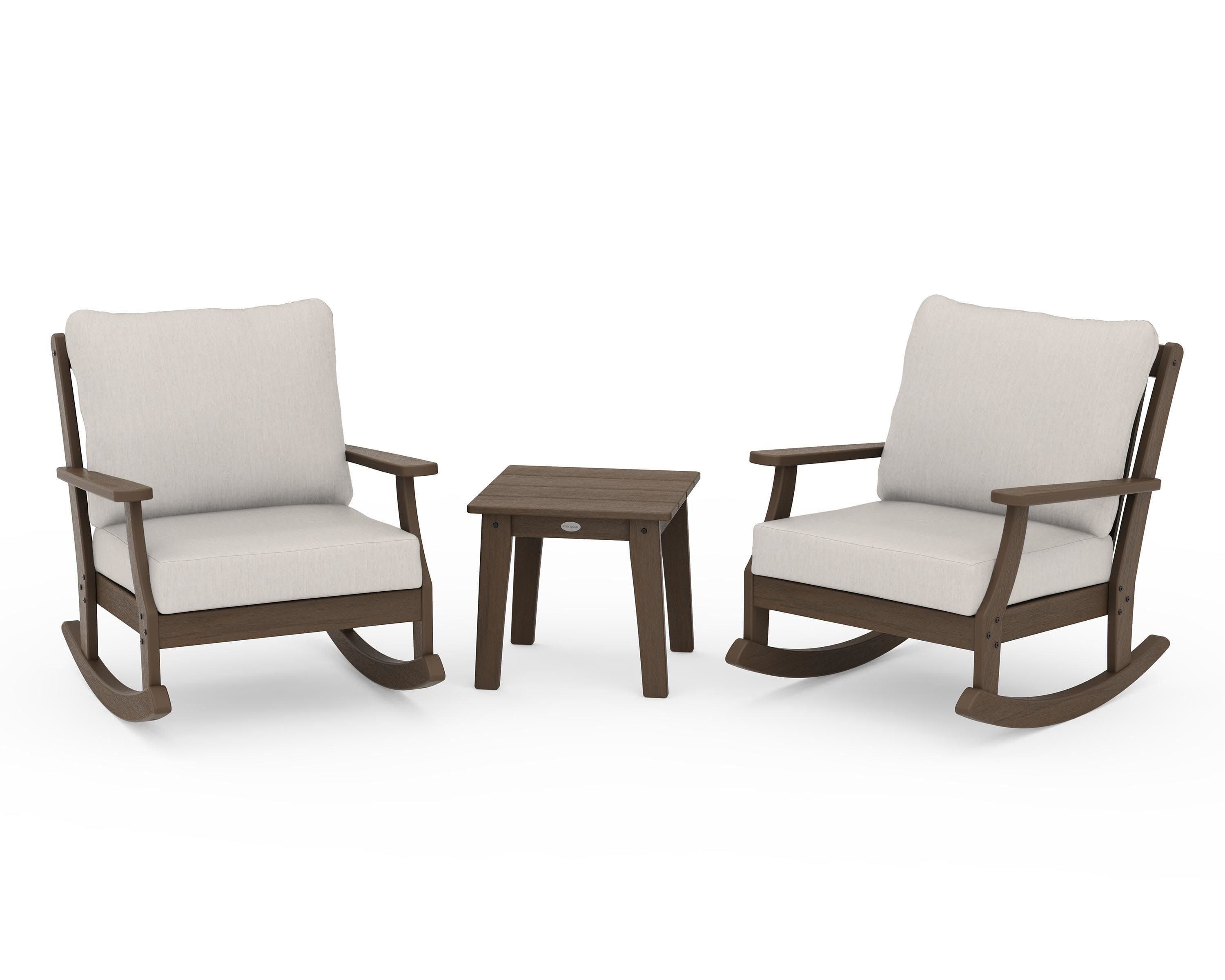 Braxton 3-Piece Deep Seating Rocker Set in Kona / Cast Ash