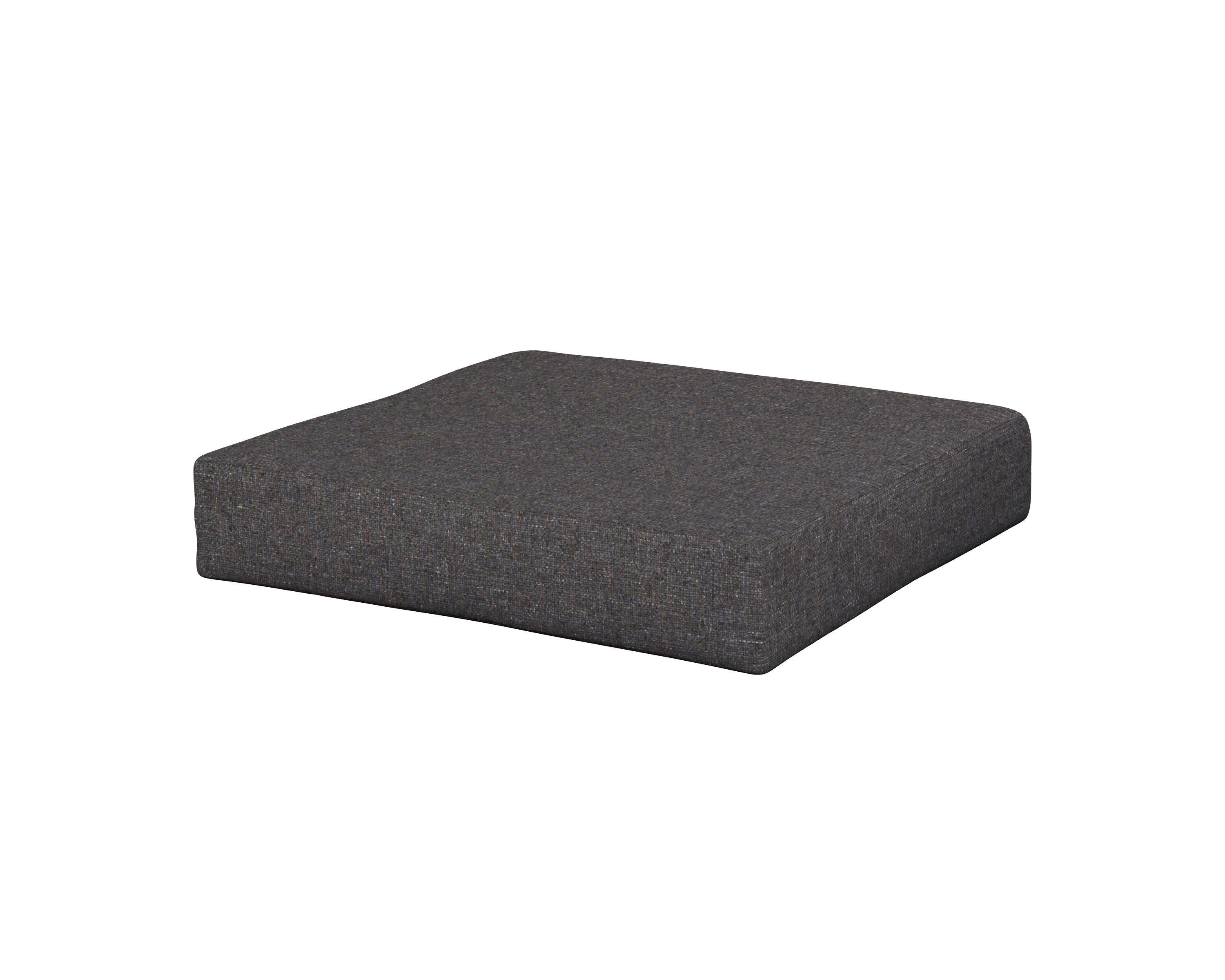 Vineyard Ottoman Cushion in Ash Charcoal
