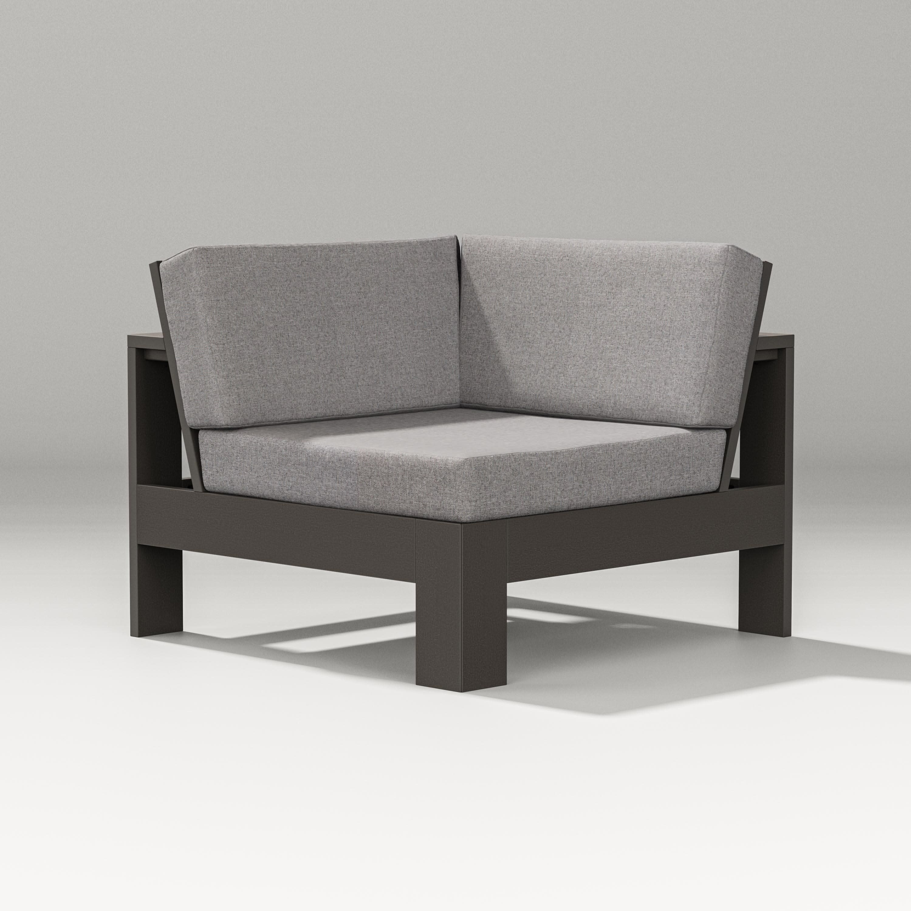 Latitude Modular Corner Chair in Vintage Coffee / Grey Mist