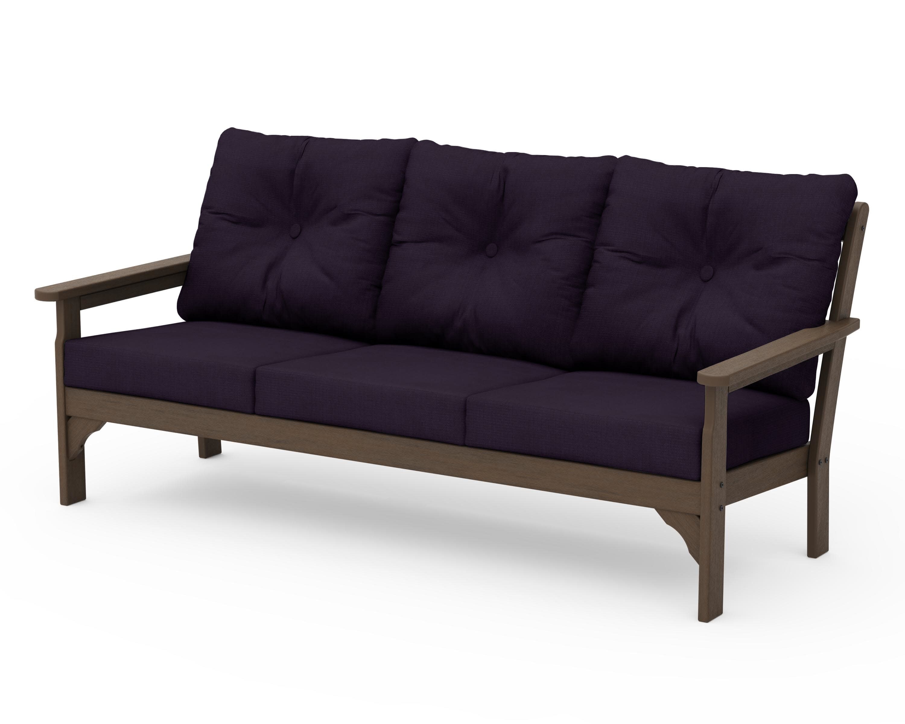 Vineyard Deep Seating Sofa in Kona / Navy Linen