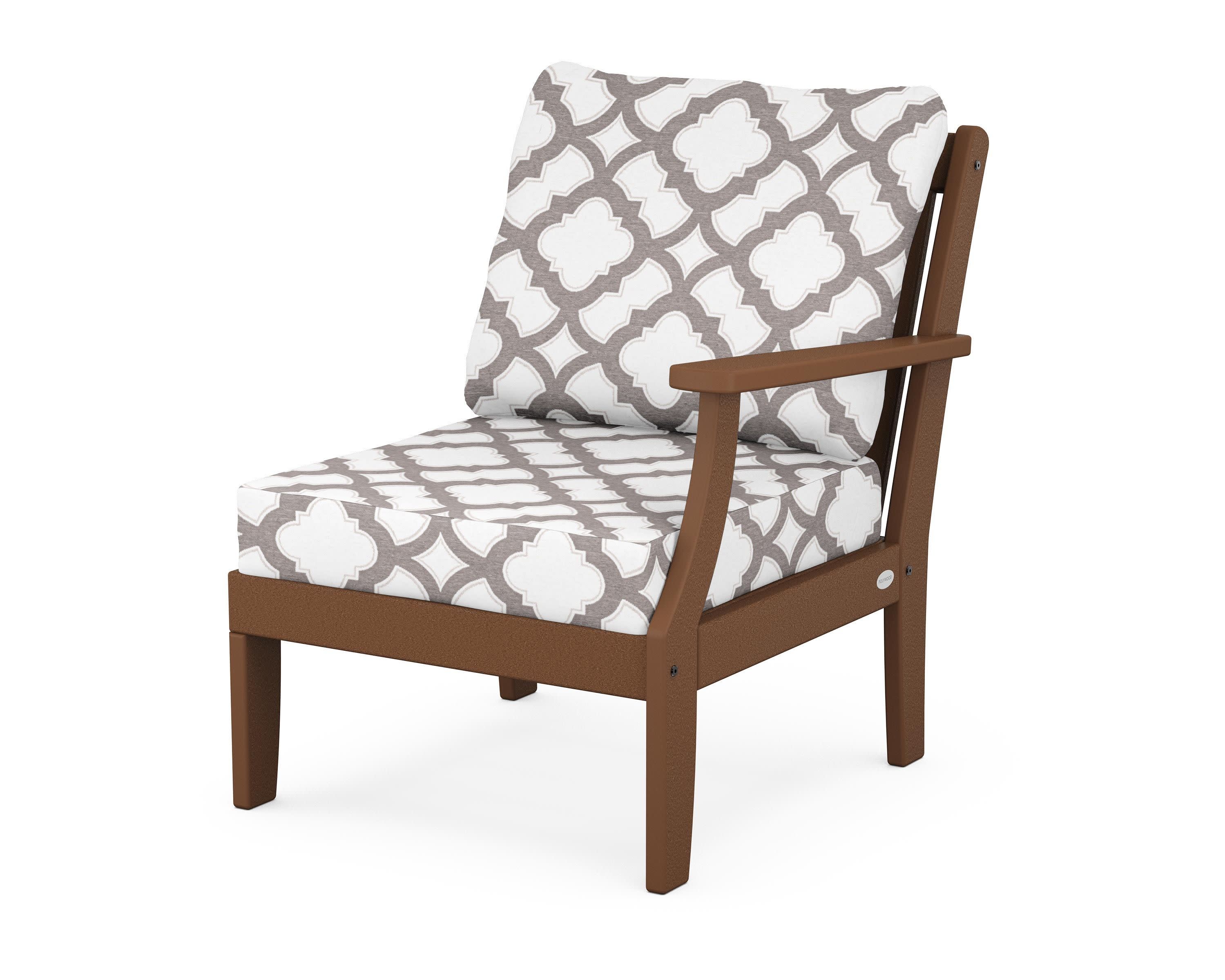 Braxton Modular Right Arm Chair in Teak / Trellis Grey Mist