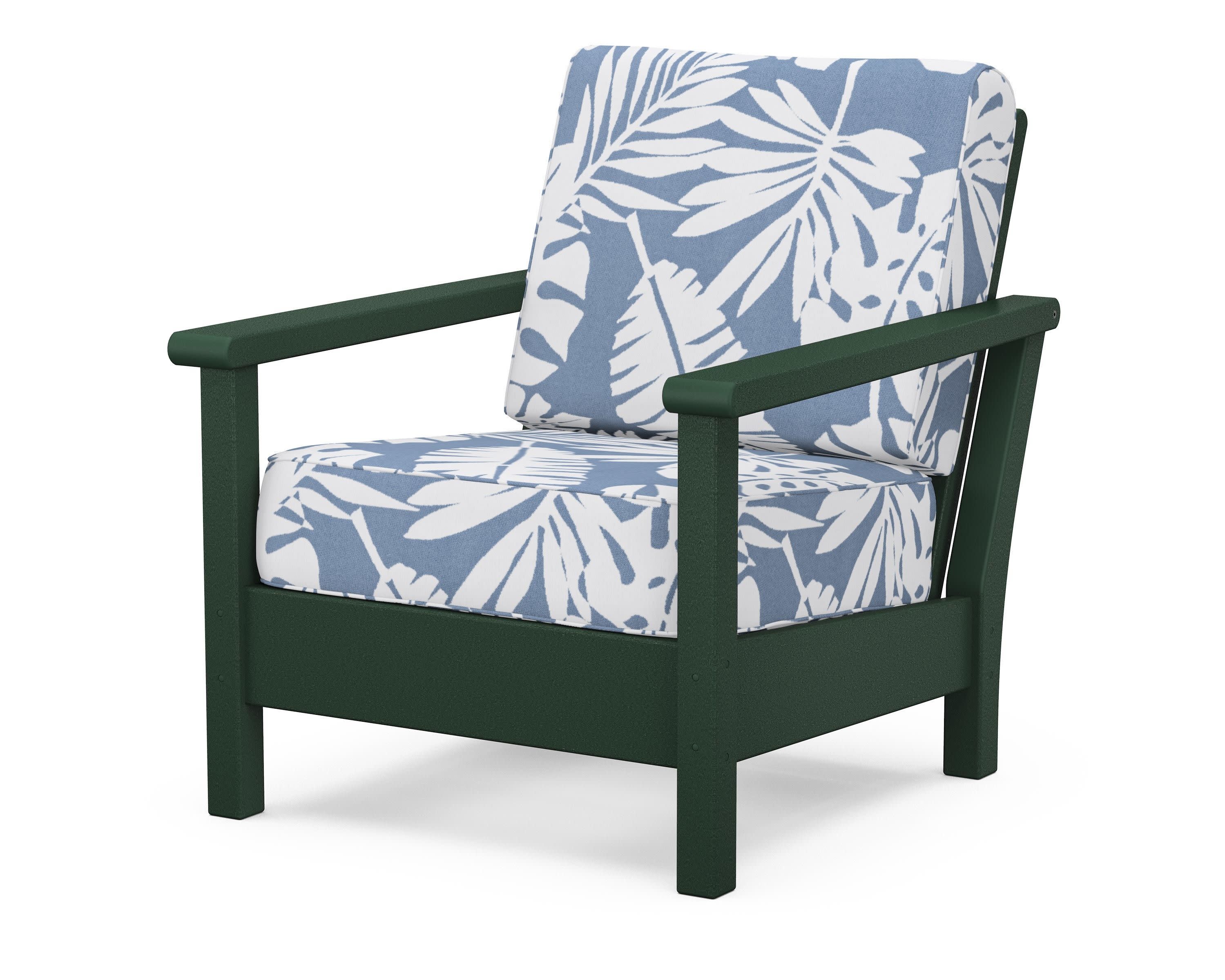 Harbour Deep Seating Chair in Green / Leaf Sky Blue