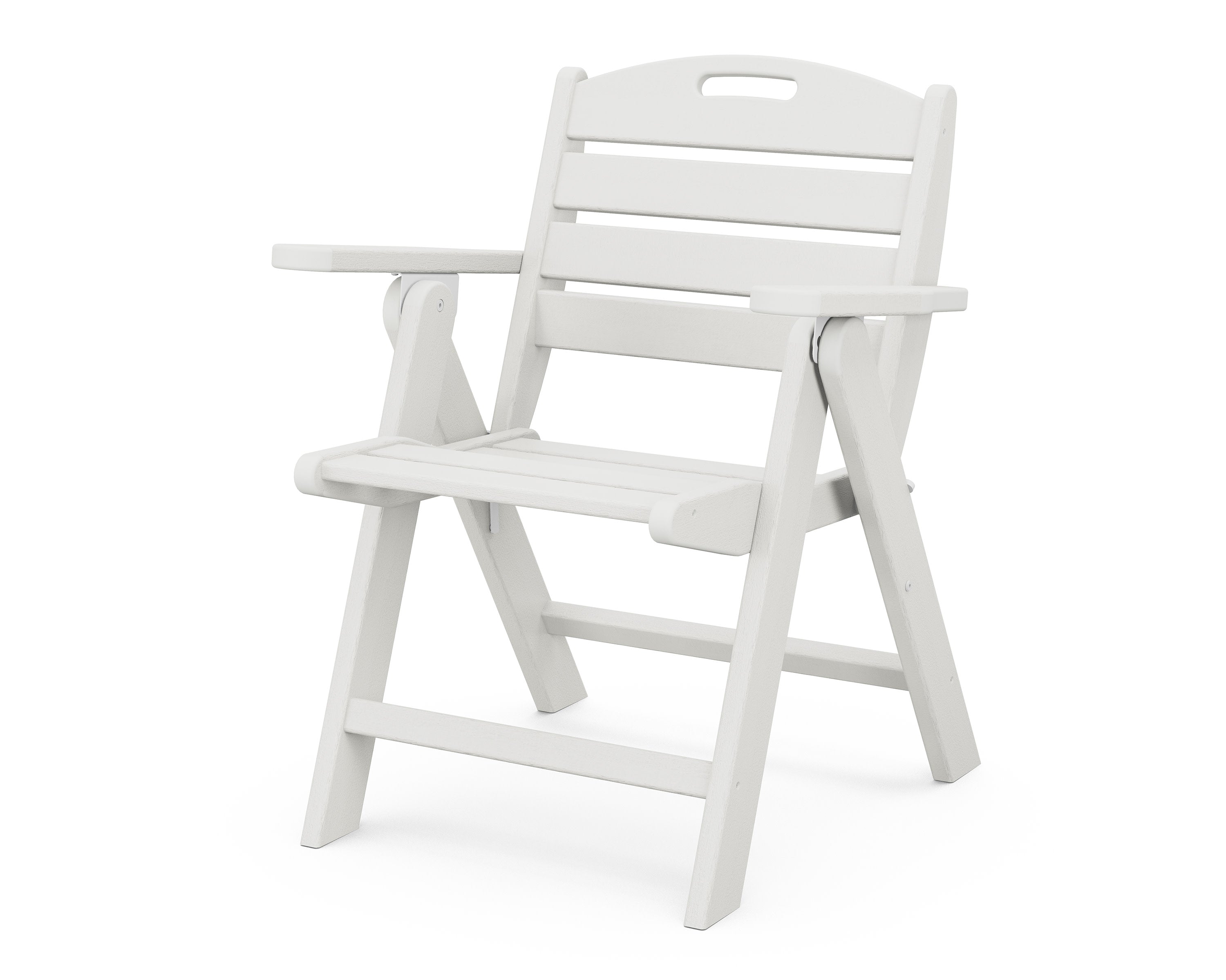Nautical Folding Lowback Chair in Vintage White