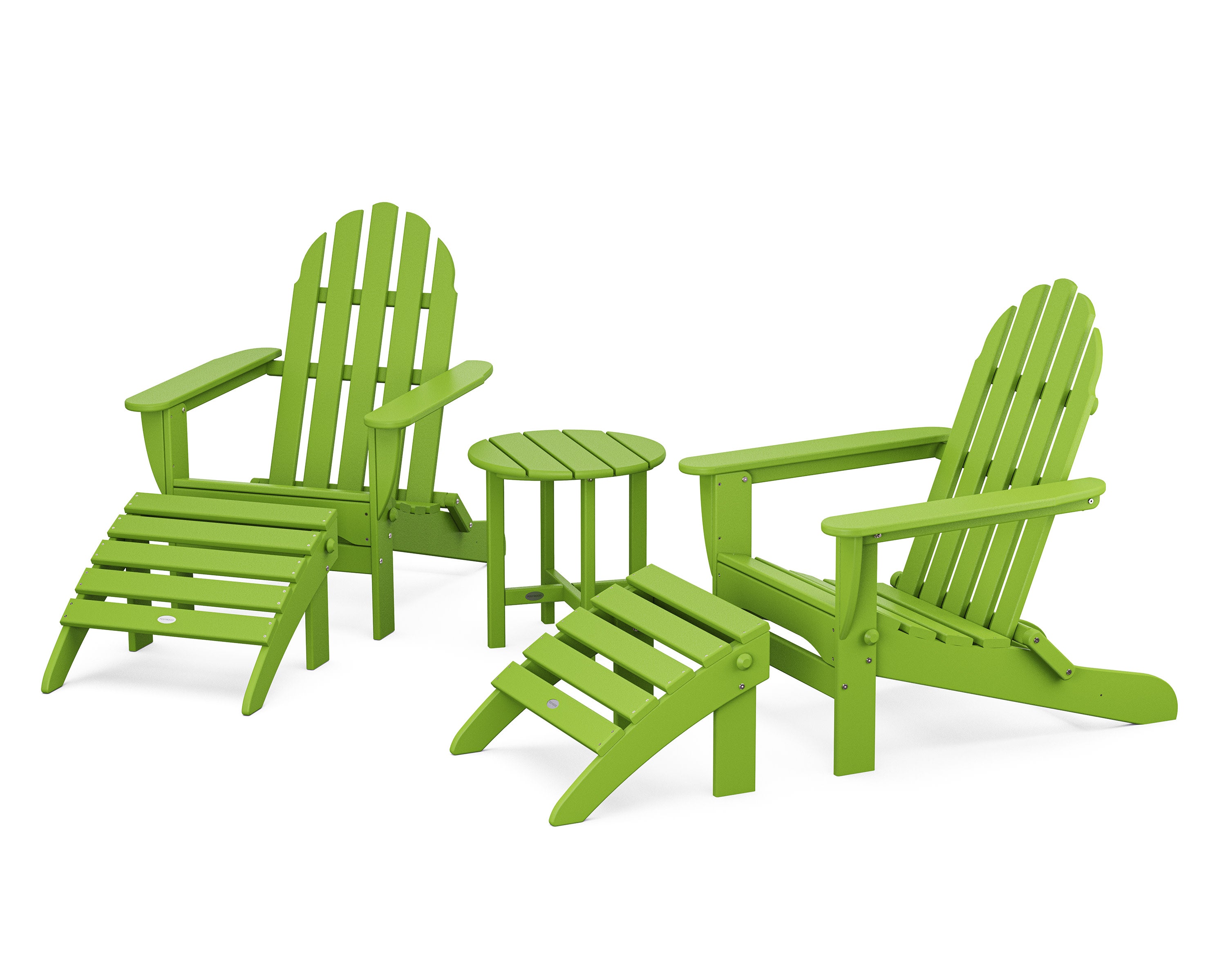 Classic Adirondack 5-Piece Casual Set in Lime