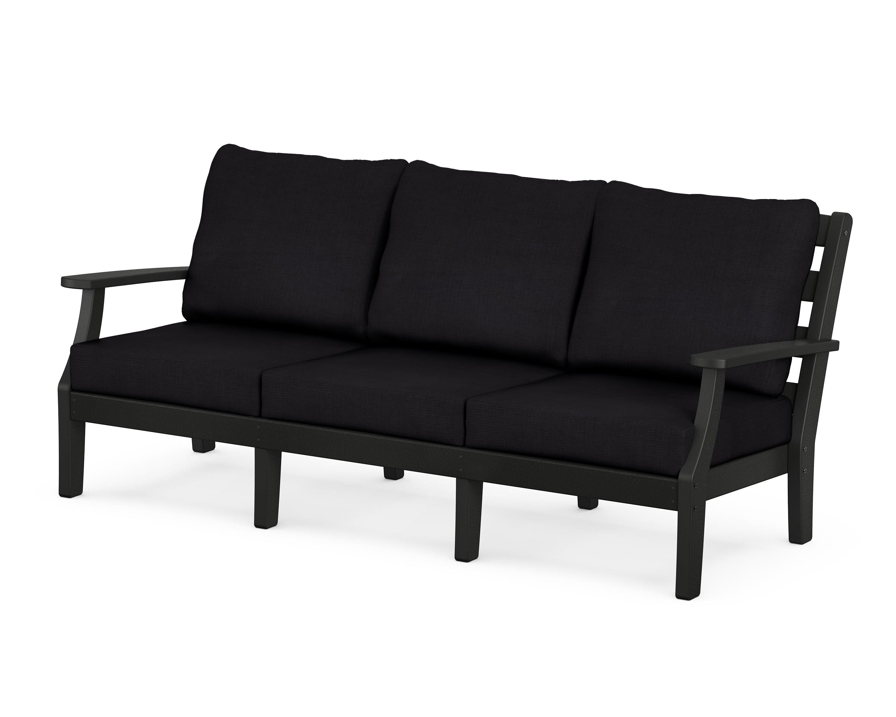 Chesapeake Deep Seating Sofa in Black / Midnight Linen
