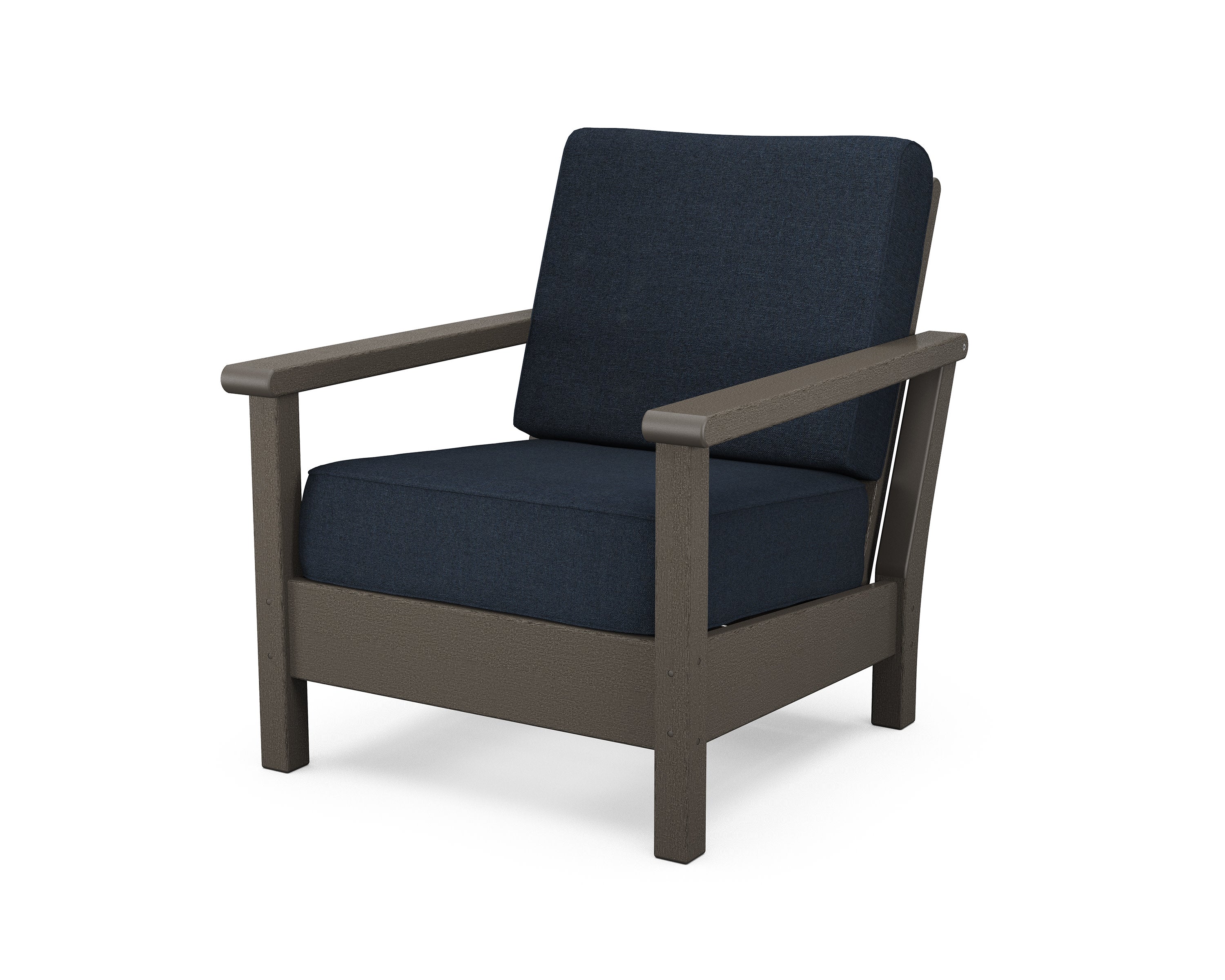 Harbour Deep Seating Chair in Vintage Coffee / Marine Indigo
