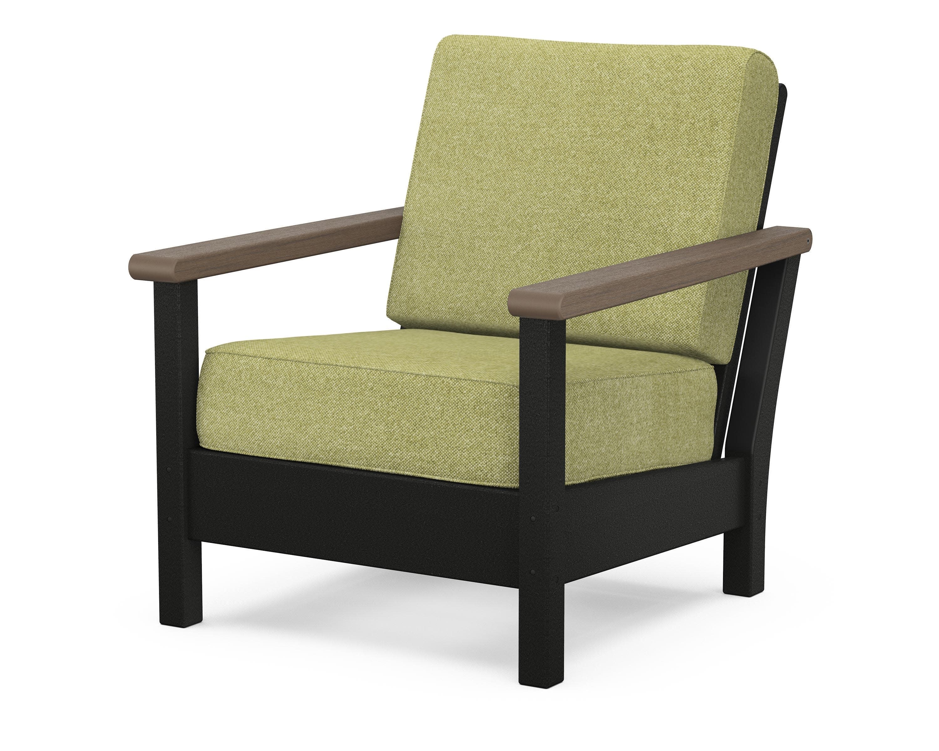 Harbour Deep Seating Chair in Black / Kona / Chartreuse Boucle