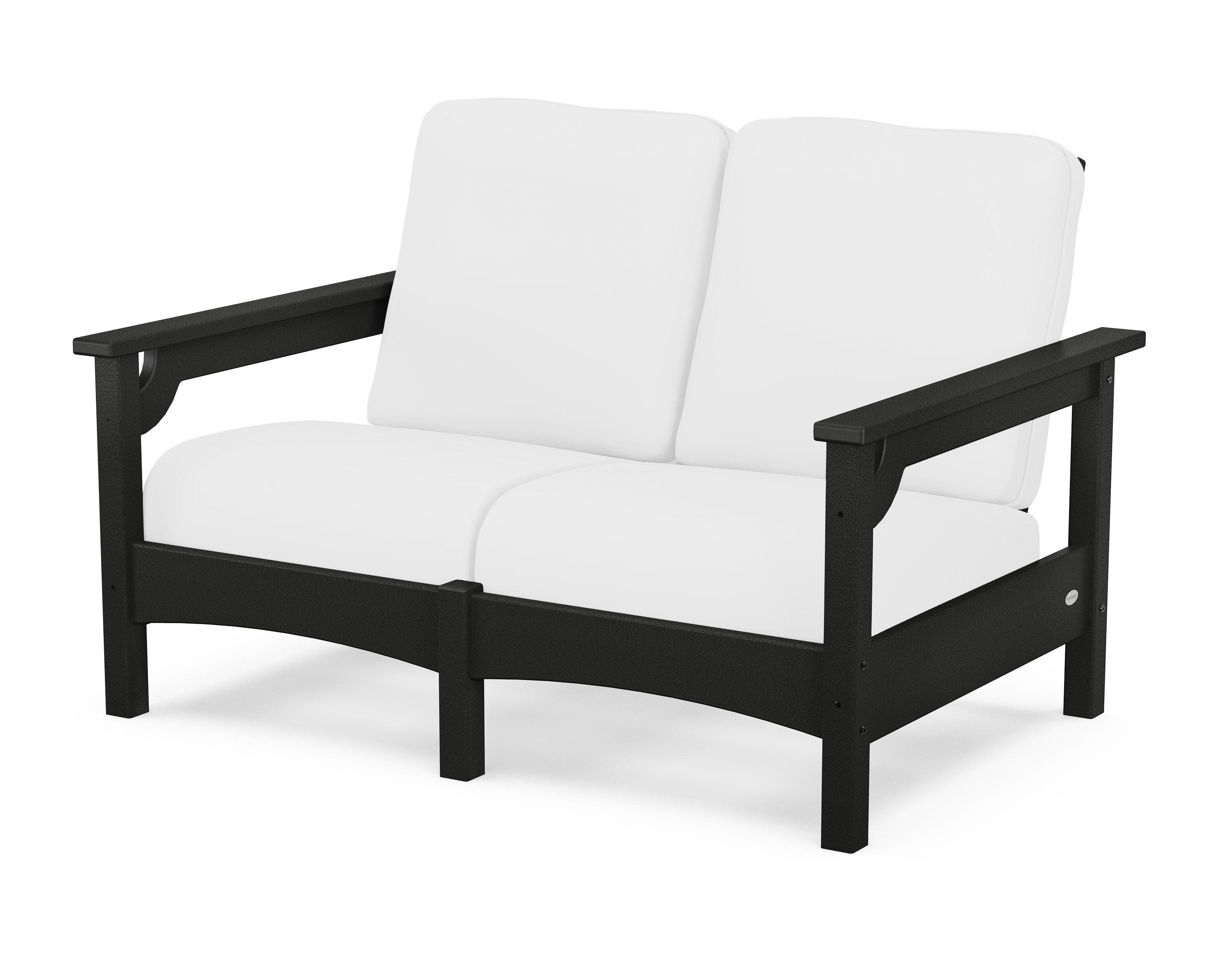 Club Loveseat in Black / Natural