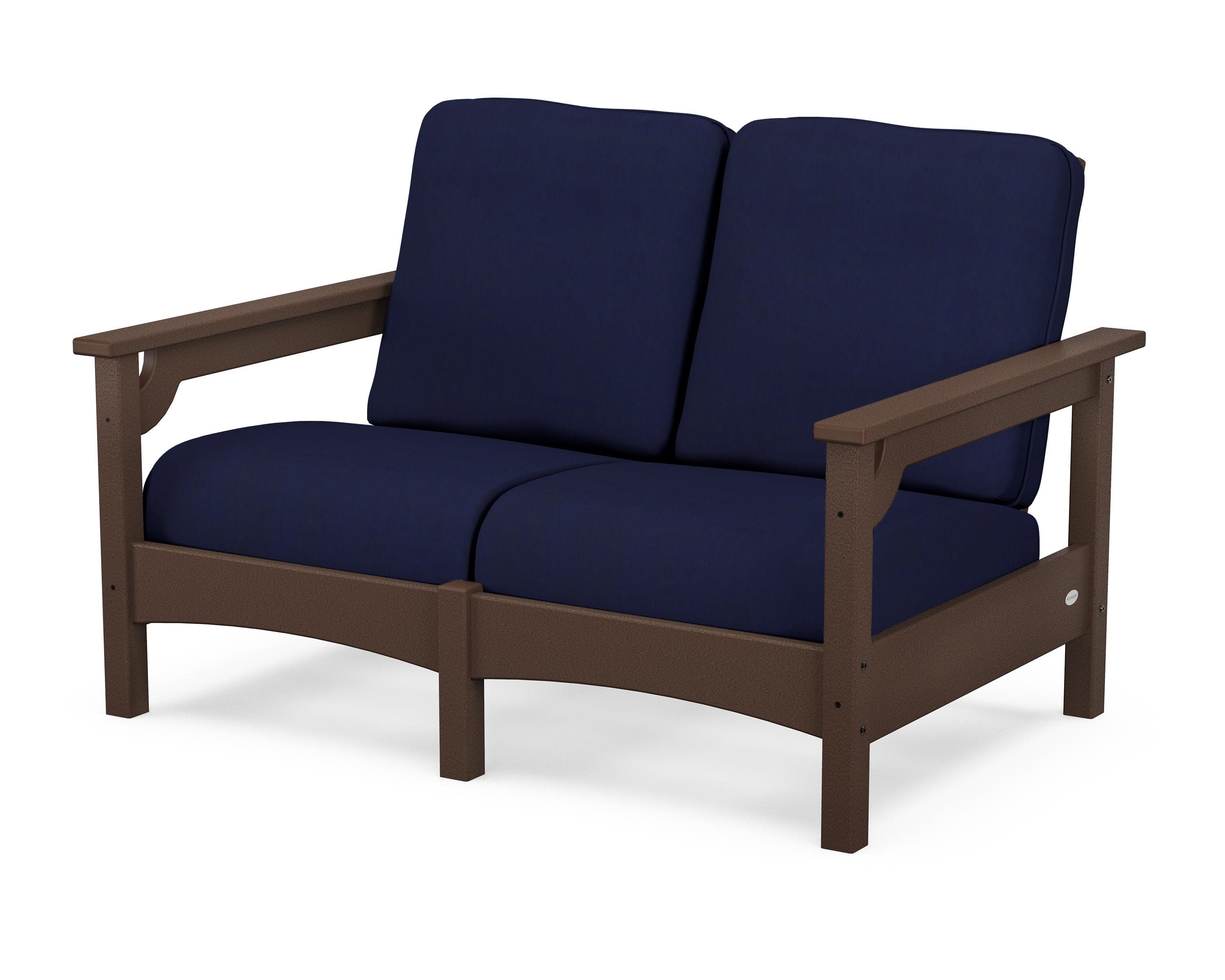 Club Loveseat in Mahogany / Navy
