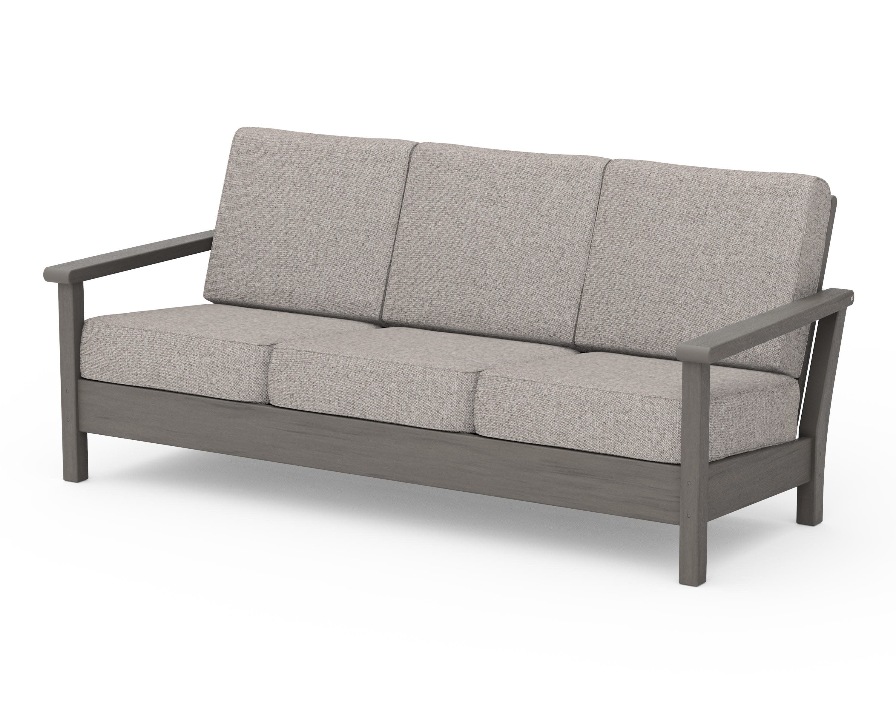 Harbour Deep Seating Sofa in Driftwood / Weathered Tweed