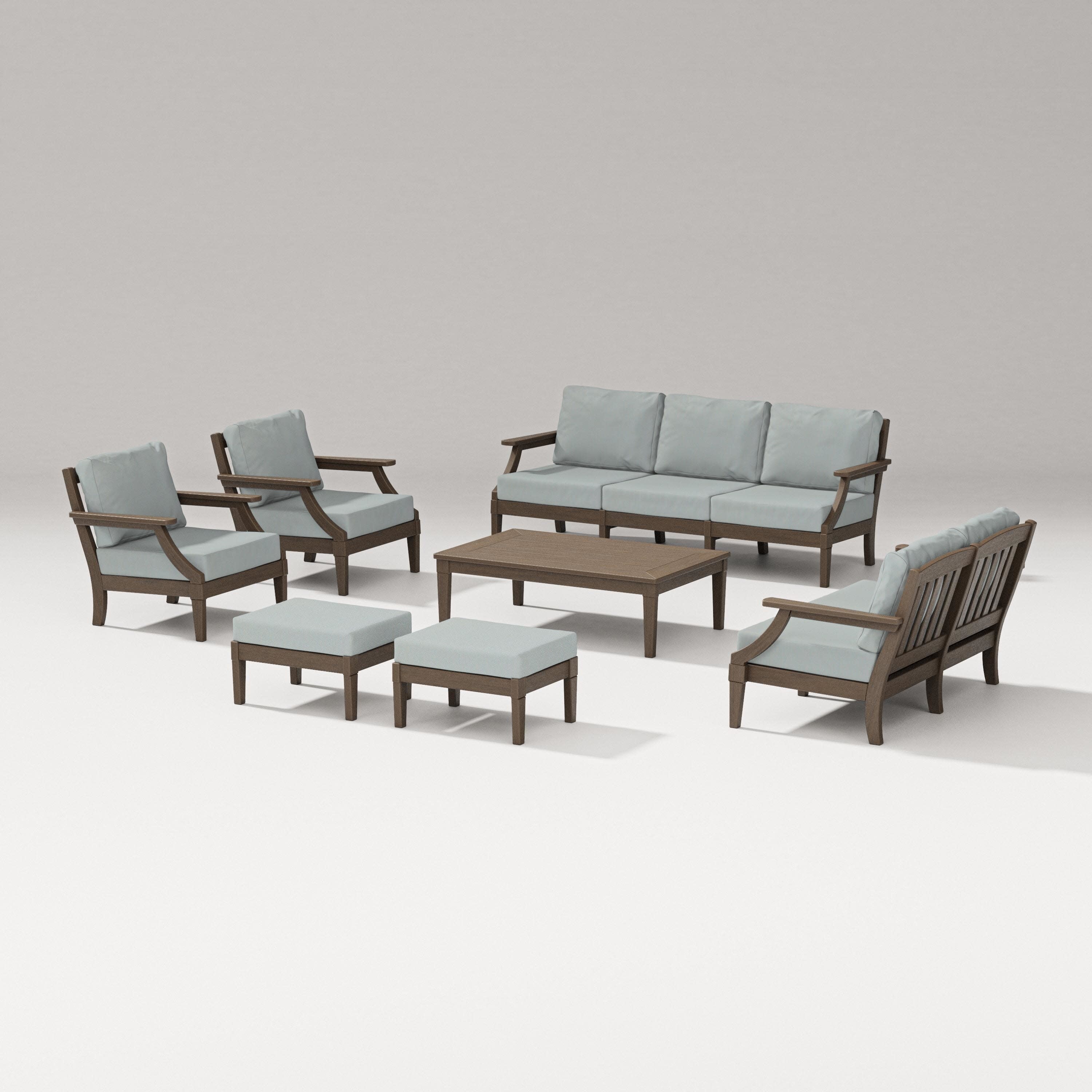 Estate 7-Piece Lounge Sofa Set in Kona / Spa
