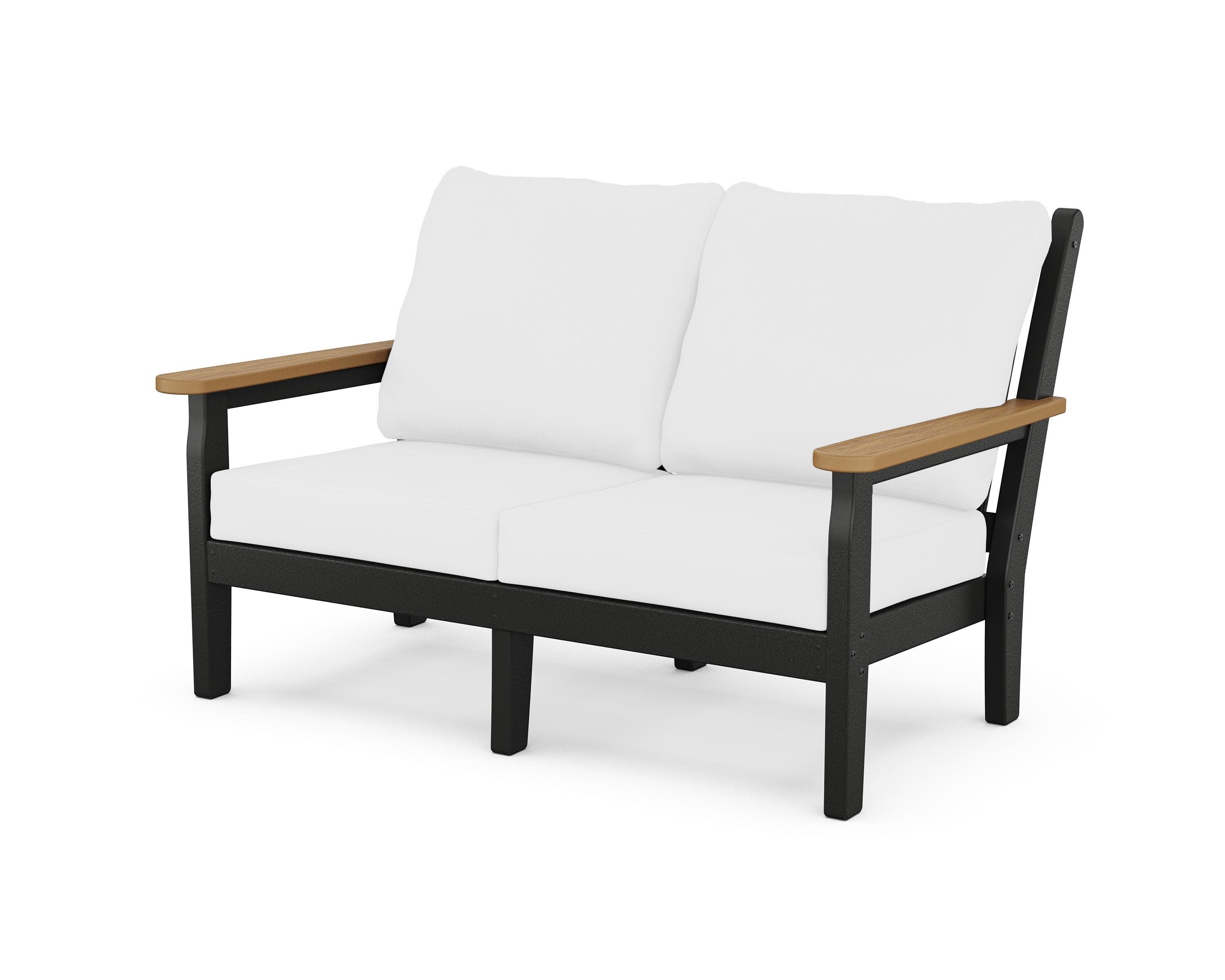 Chippendale Deep Seating Loveseat in Black / Natural / Natural