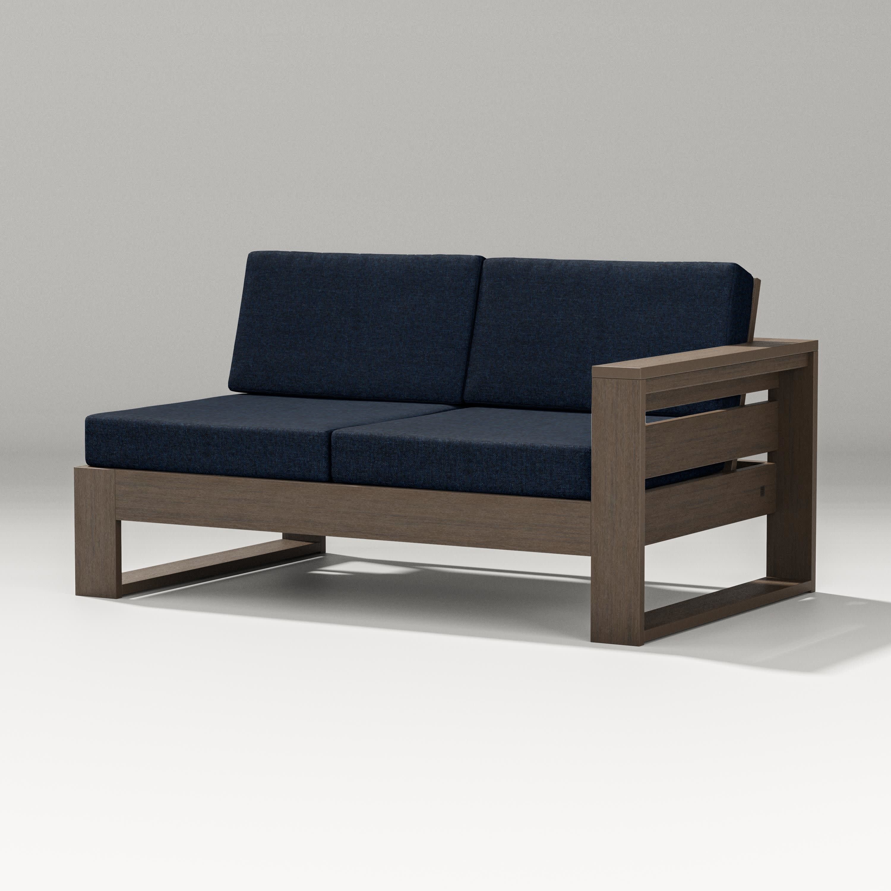Latitude Modular Right Arm Loveseat in Kona / Marine Indigo