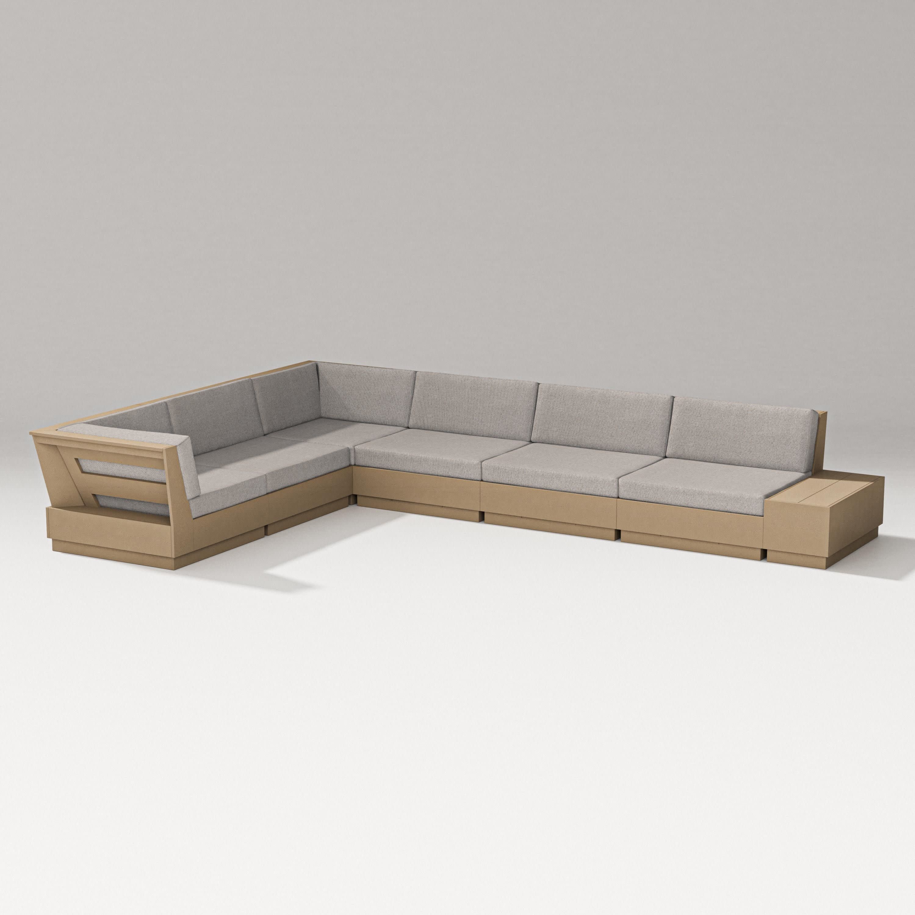 Elevate 7-Piece Corner Sectional in Vintage Sahara / Weathered Tweed