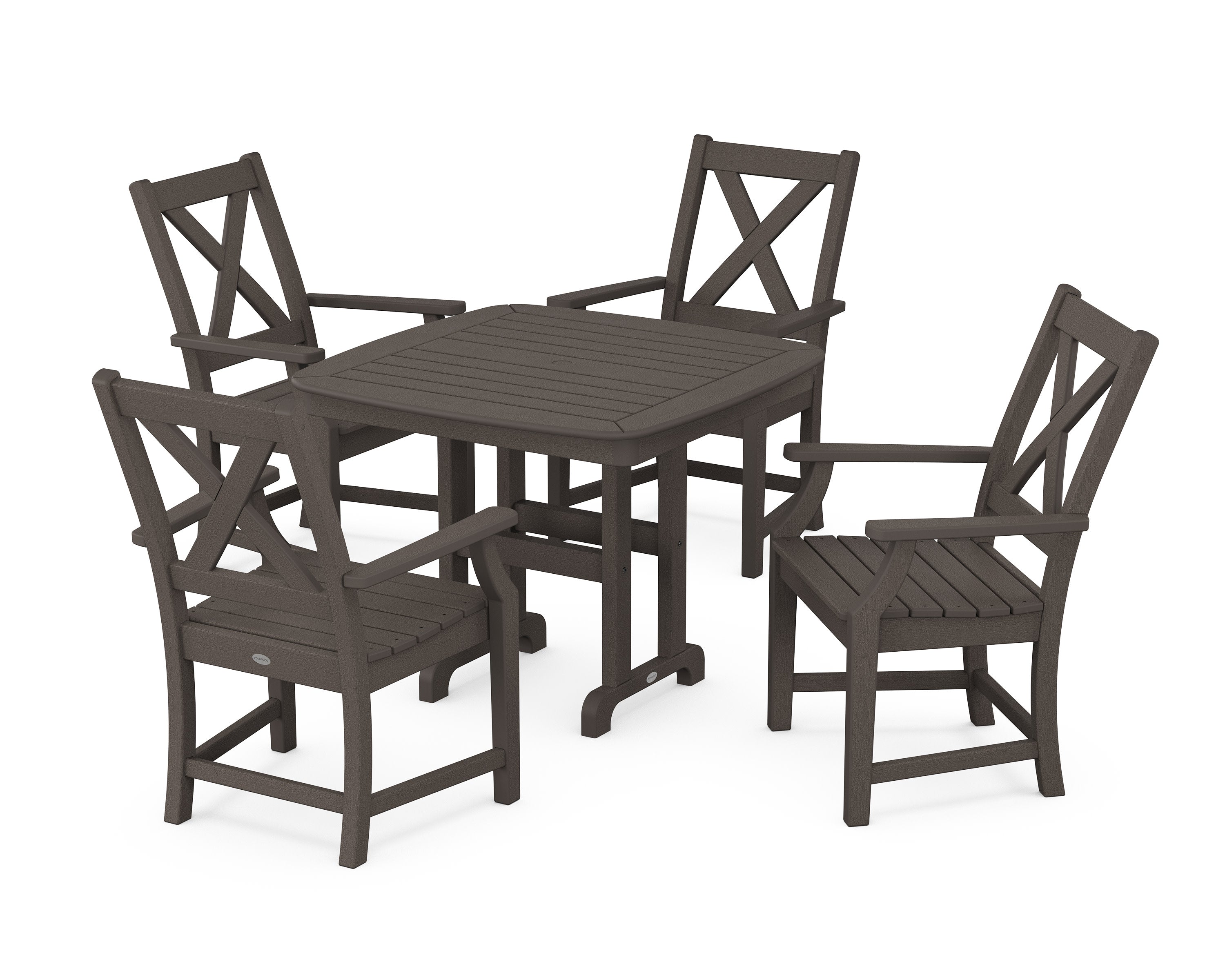 Braxton 5-Piece Dining Set in Vintage Coffee