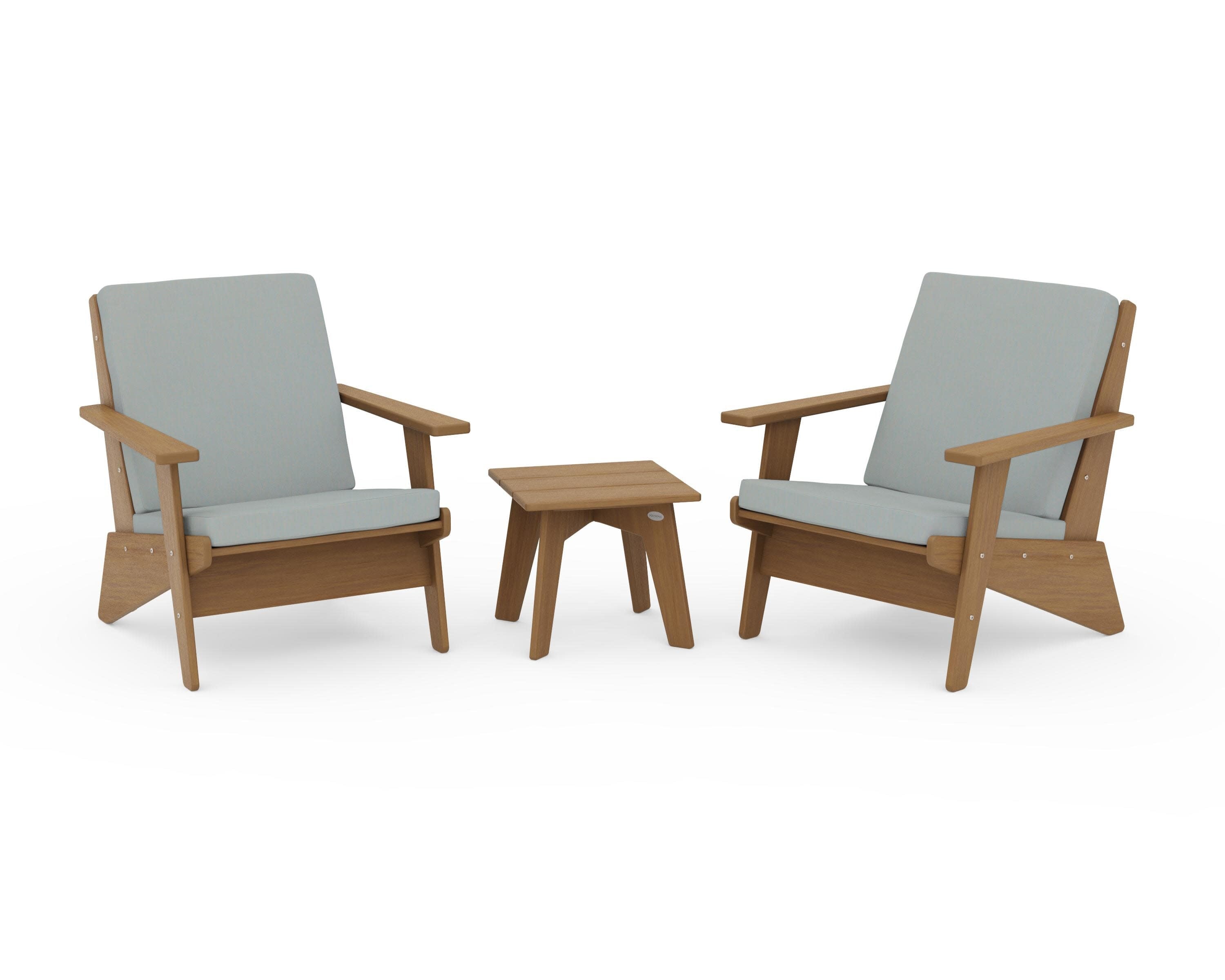 Riviera Modern Lounge 3-Piece Set in Natural / Spa