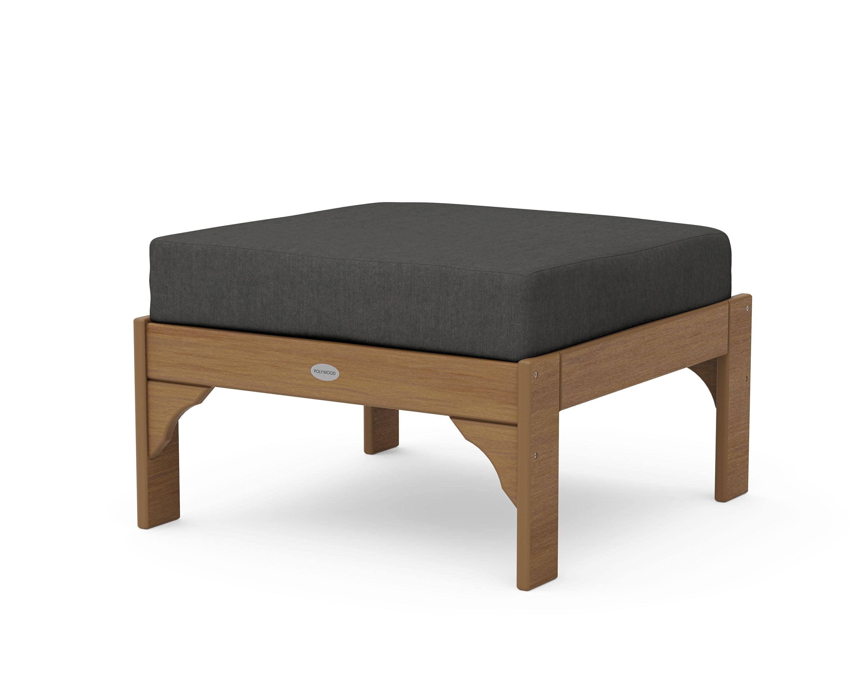 Vineyard Deep Seating Ottoman in Natural / Spectrum Carbon