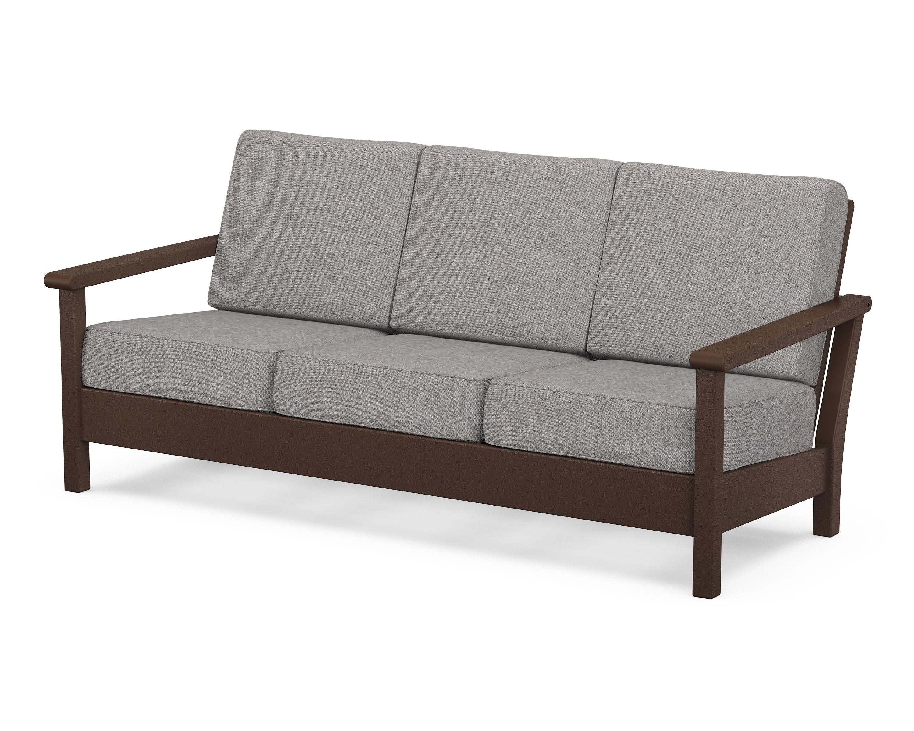 Harbour Deep Seating Sofa in Mahogany / Grey Mist
