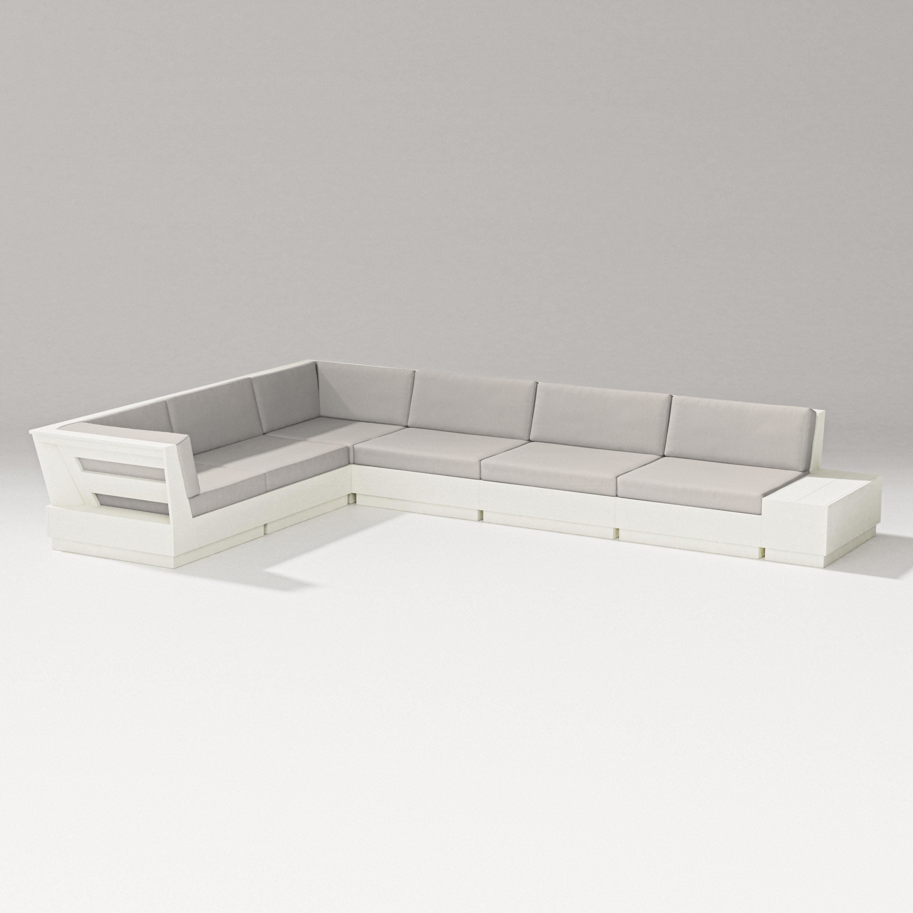 Elevate 7-Piece Corner Sectional in Vintage White / Cast Ash