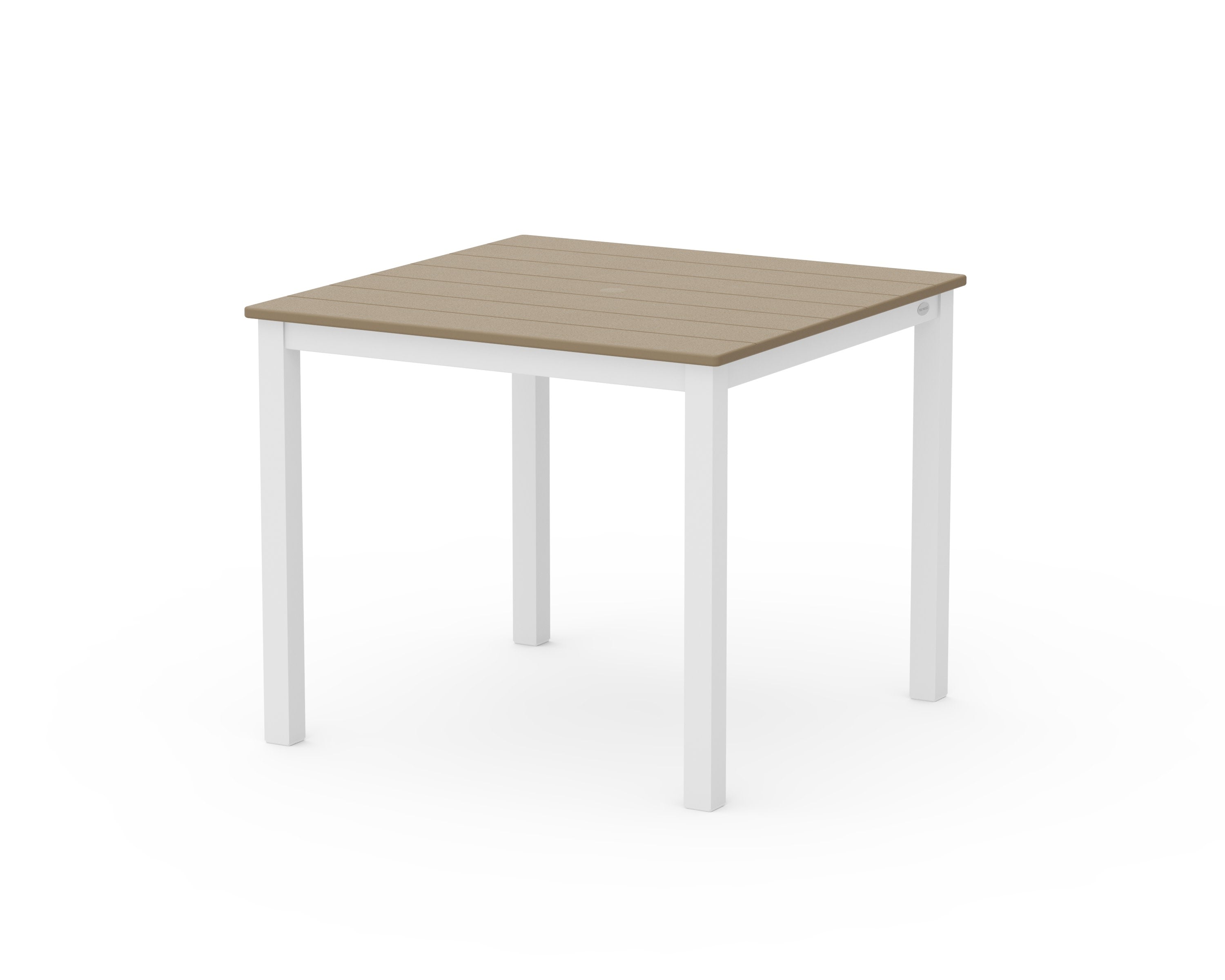 Main Street 36" x 36" Dining Table in White / Vintage Sahara
