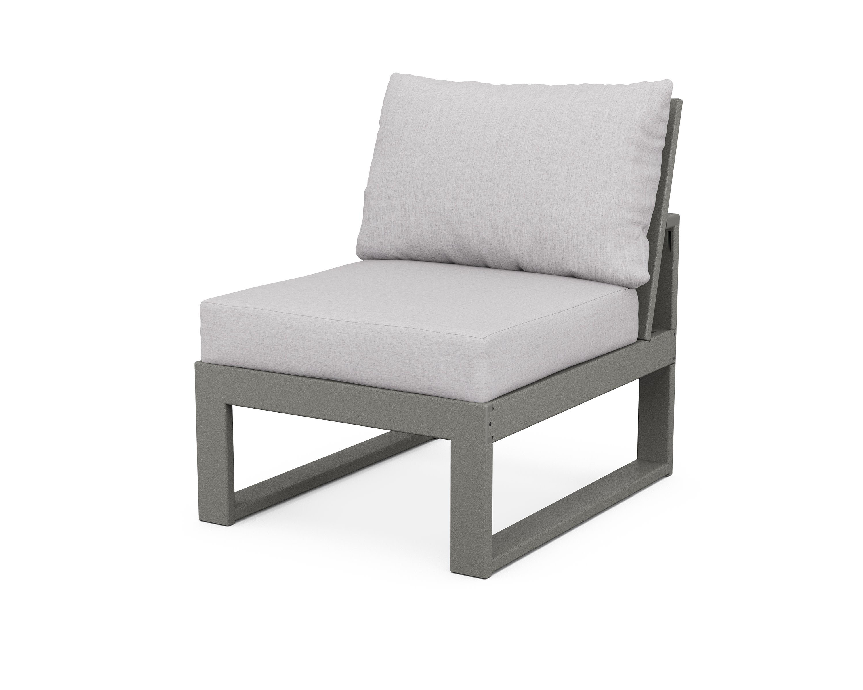 Modular Armless Chair in Slate Grey / Granite