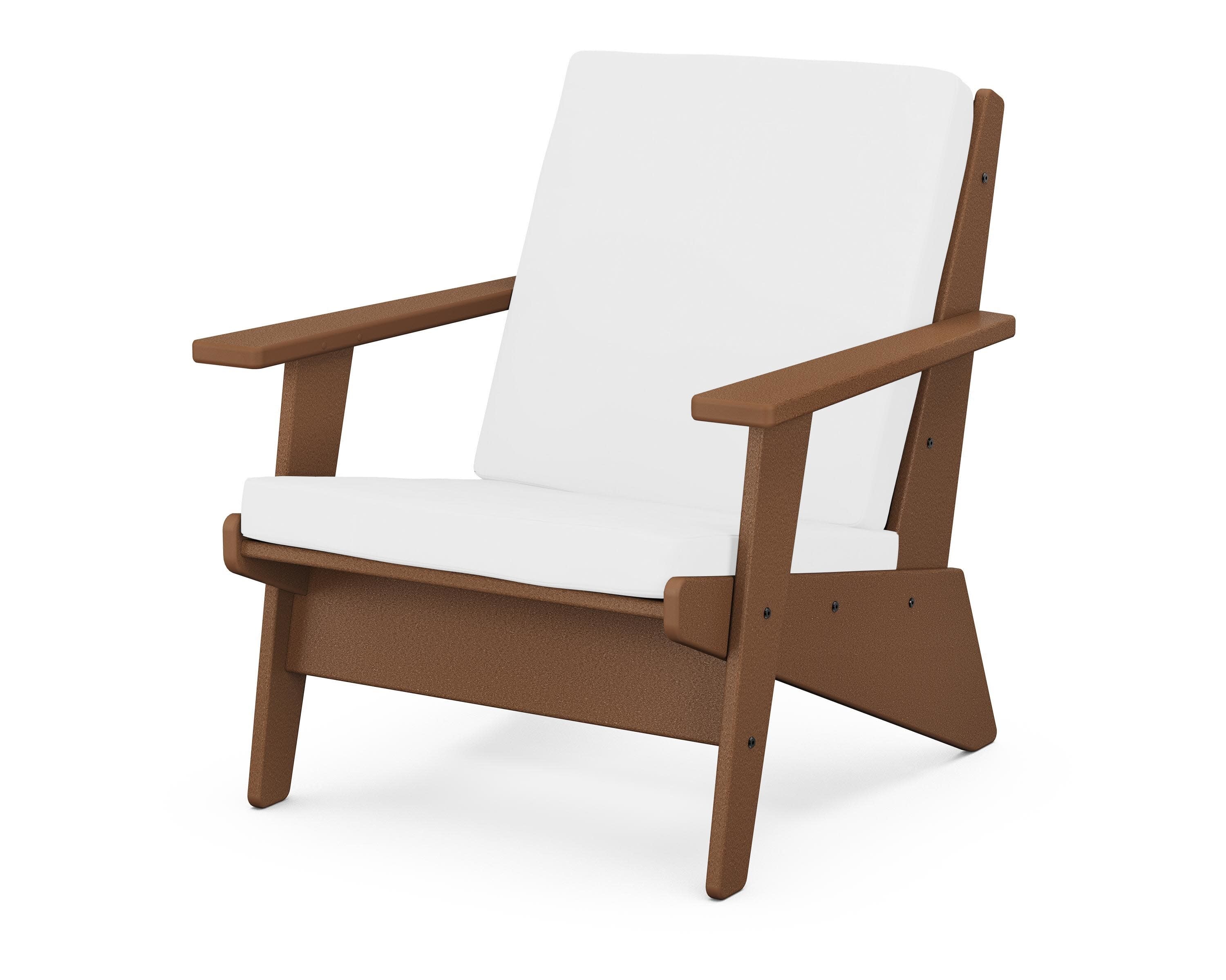 Riviera Modern Lounge Chair in Teak / Natural
