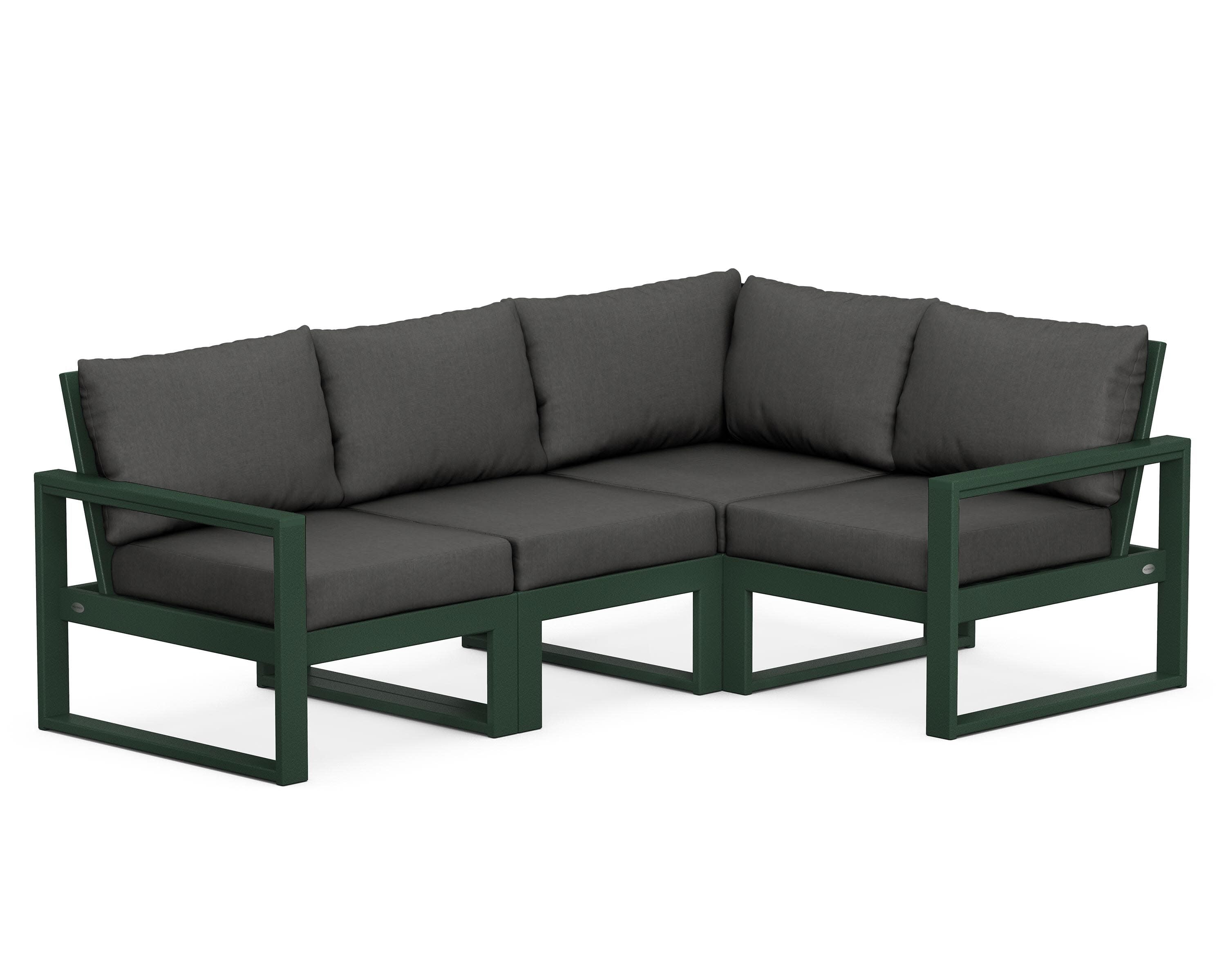 EDGE 4-Piece Modular Deep Seating Set in Green / Spectrum Carbon