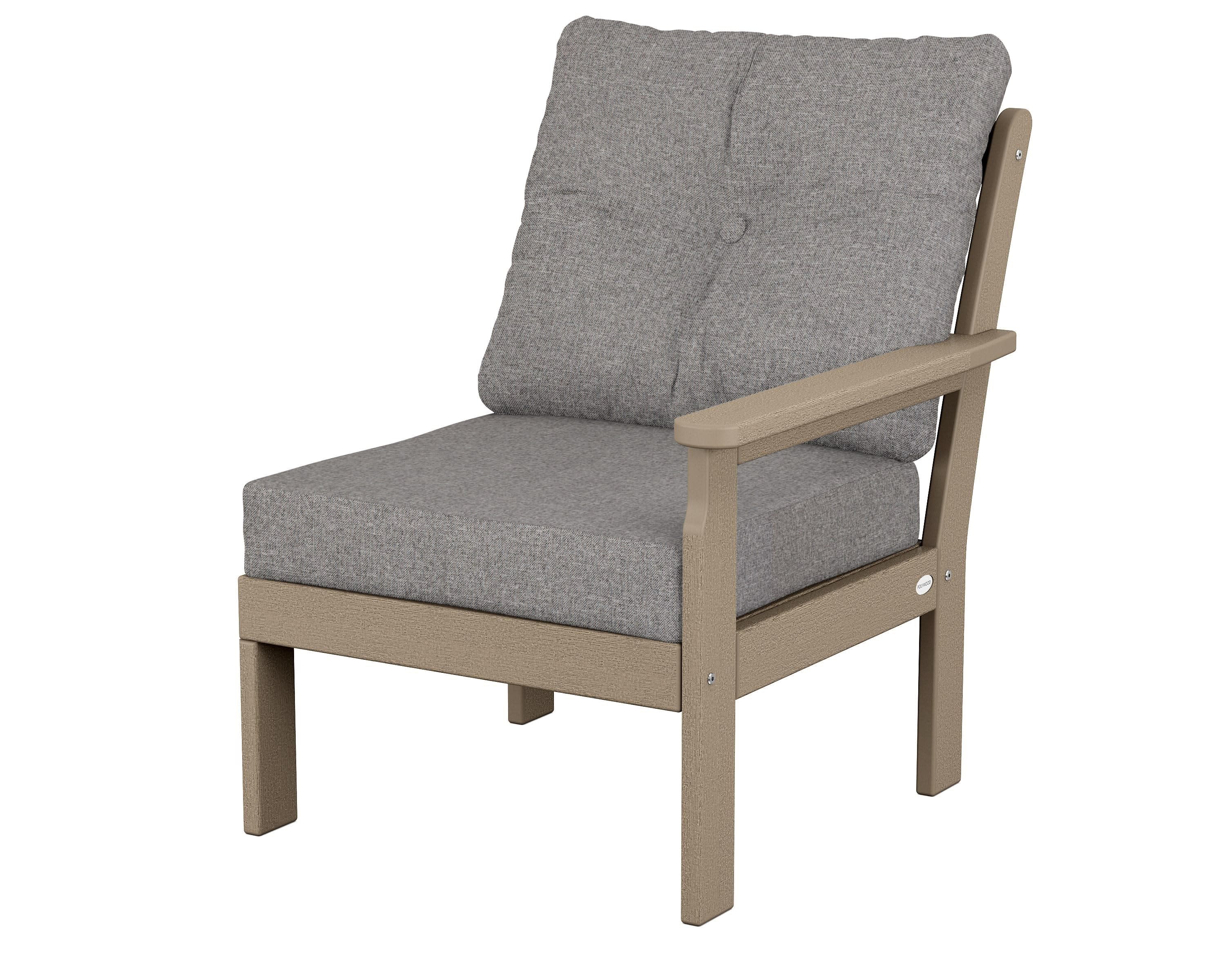 Vineyard Modular Right Arm Chair in Vintage Sahara / Grey Mist