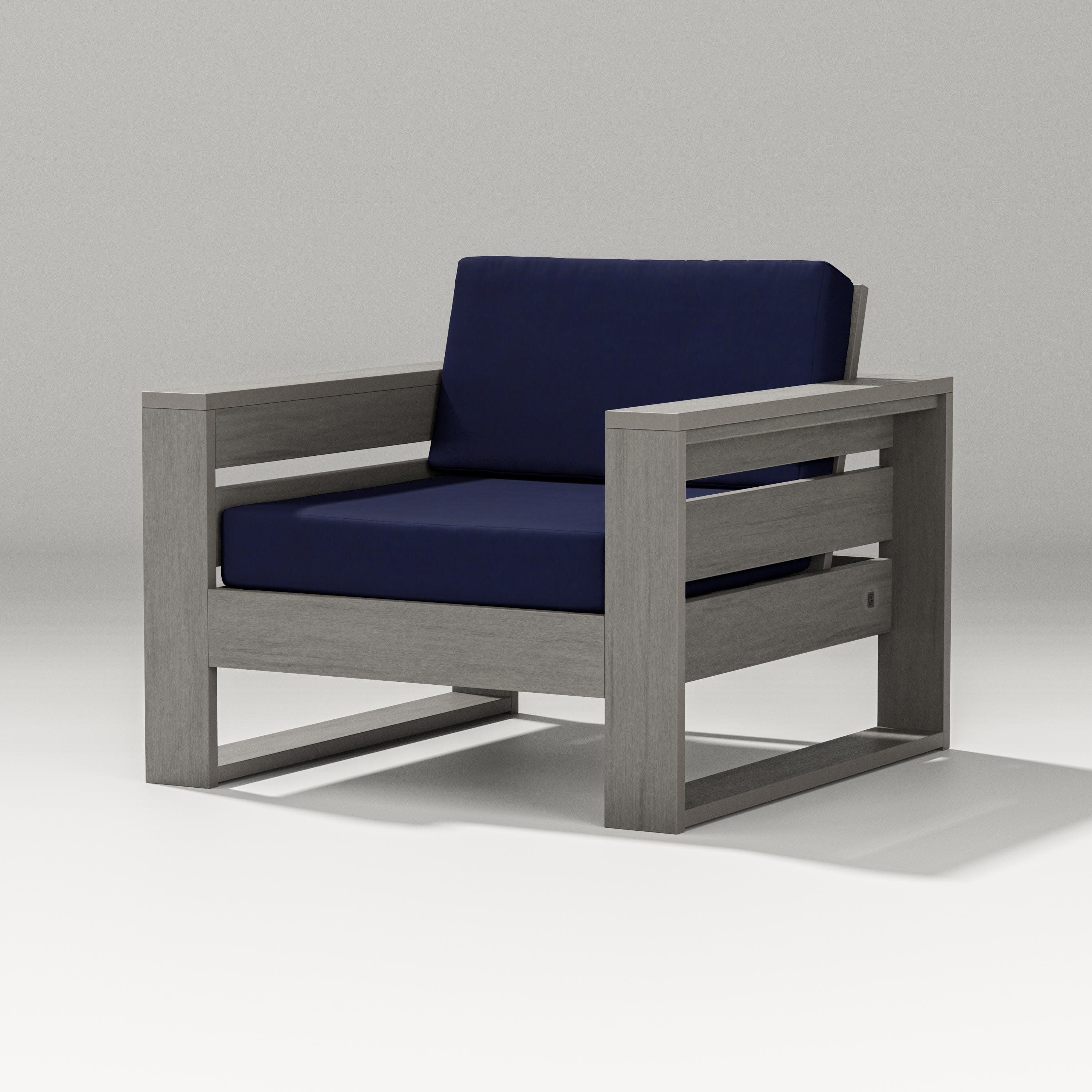Latitude Lounge Chair in Driftwood / Navy