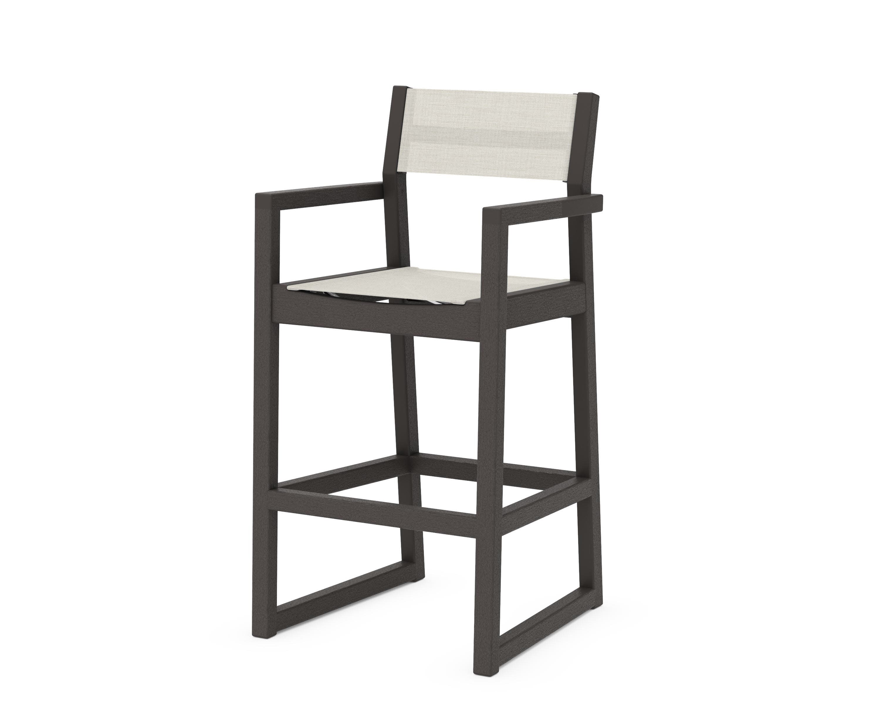 EDGE Sling Bar Arm Chair in Vintage Coffee / Parchment Sling