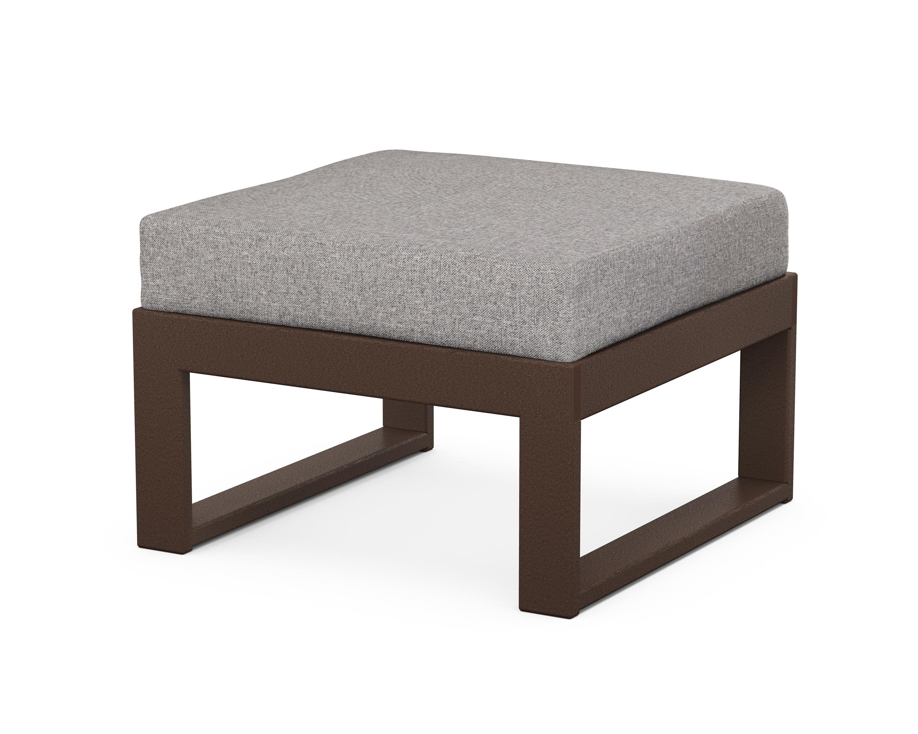 Modular Ottoman - Modern in Mahogany / Grey Mist