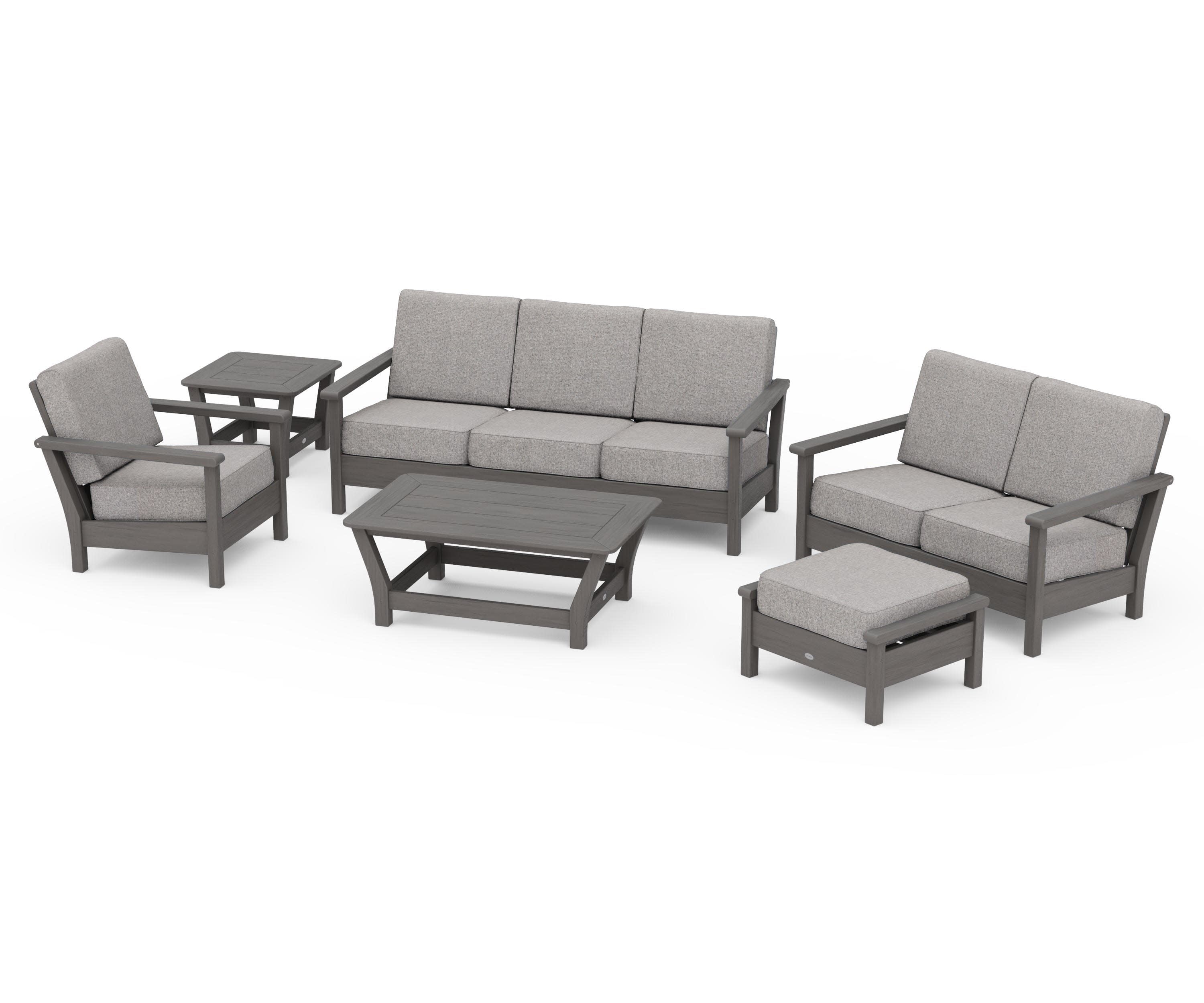 Harbour 6-Piece Outdoor Living Set in Driftwood / Grey Mist