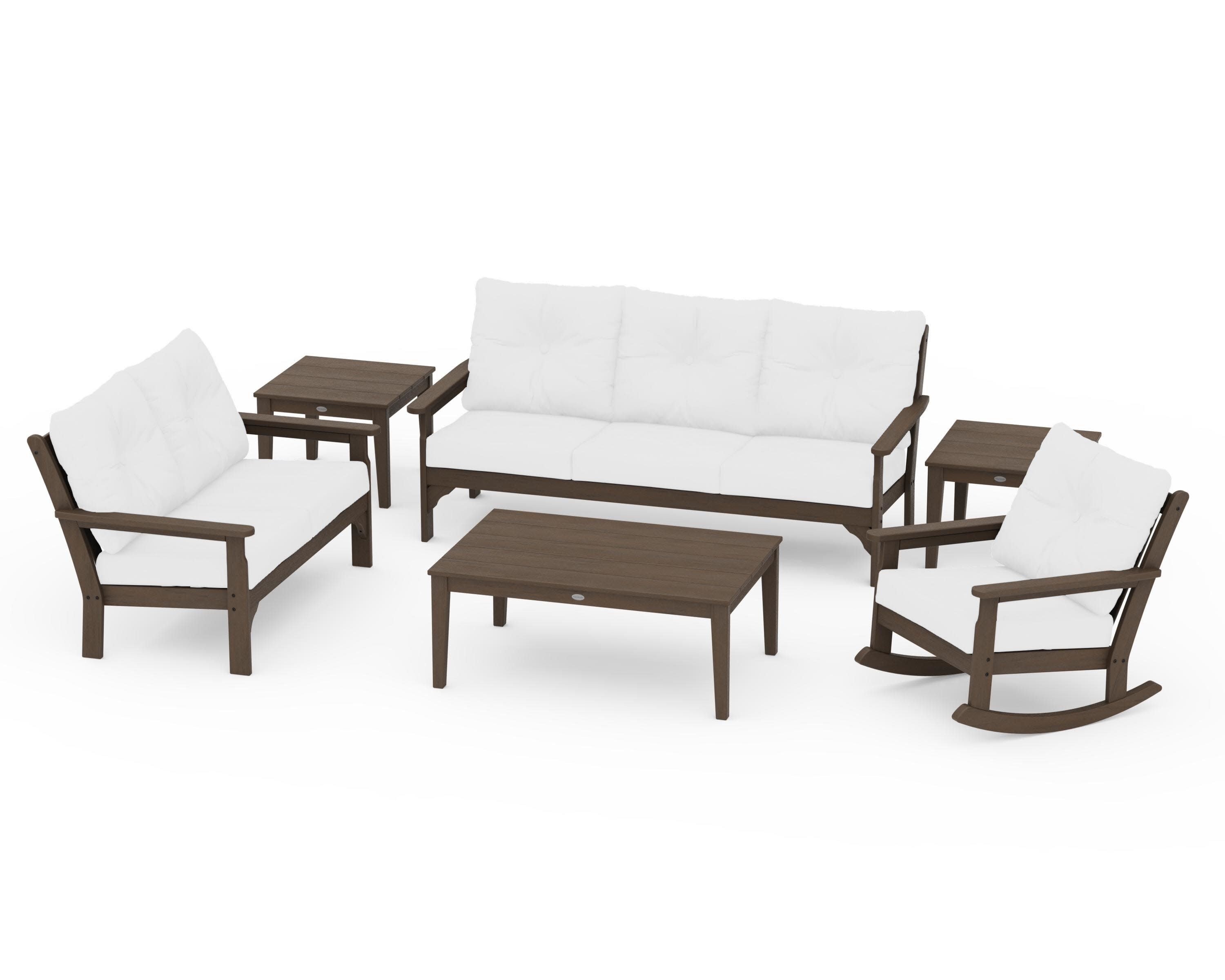 Vineyard 6-Piece Deep Seating Set in Kona / Natural