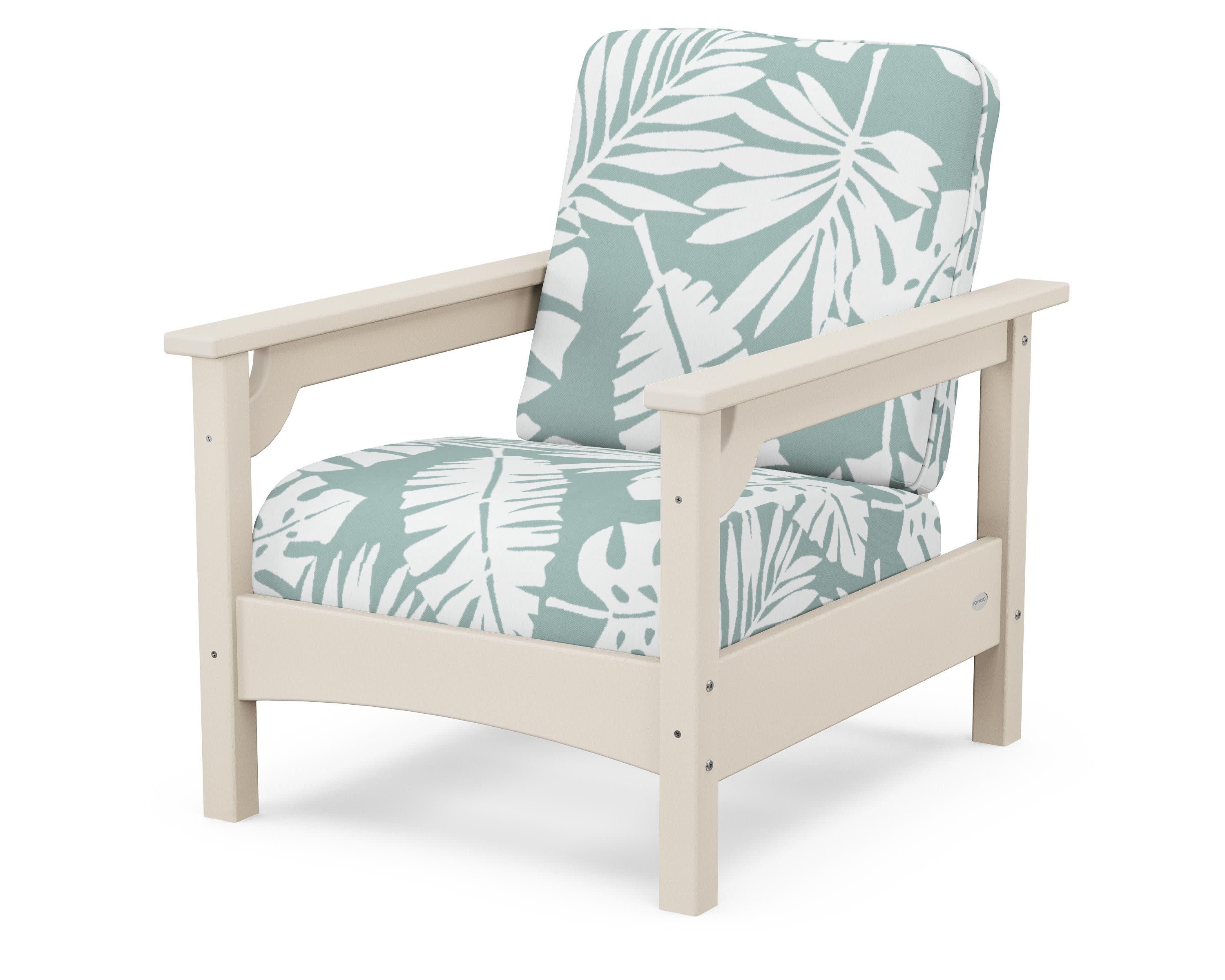 Club Chair in Sand / Leaf Glacier Spa