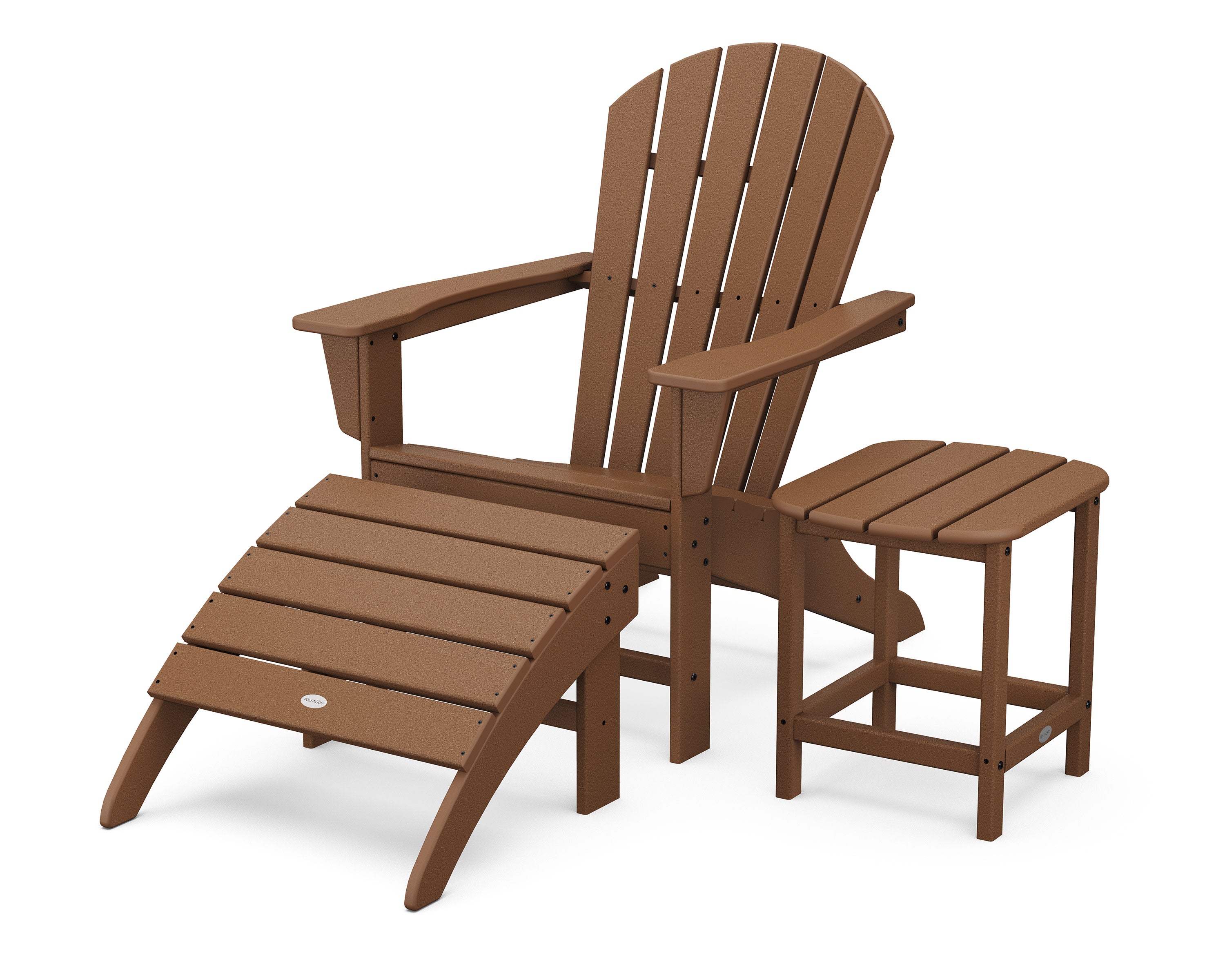 South Beach Adirondack 3-Piece Set in Teak