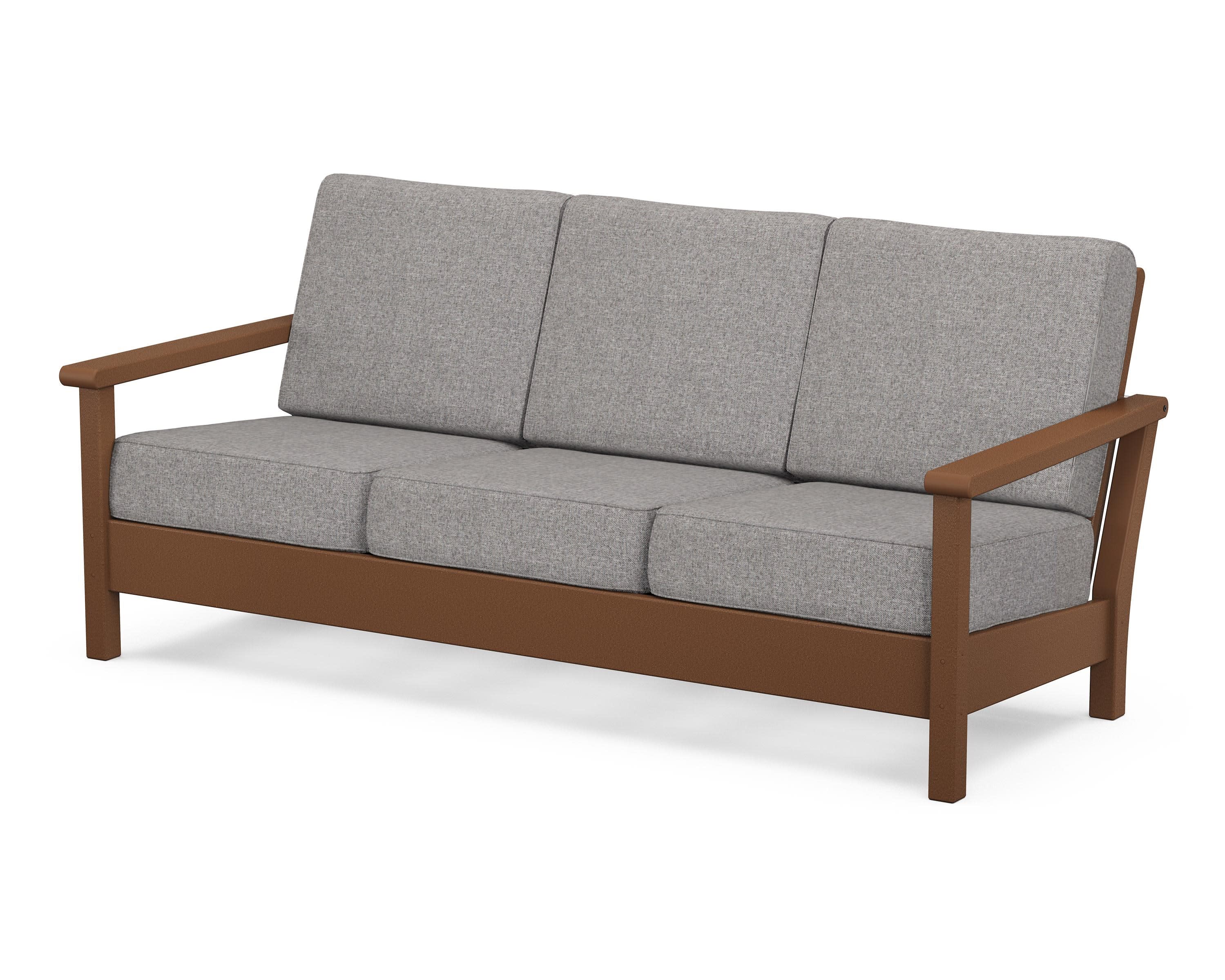 Harbour Deep Seating Sofa in Teak / Grey Mist