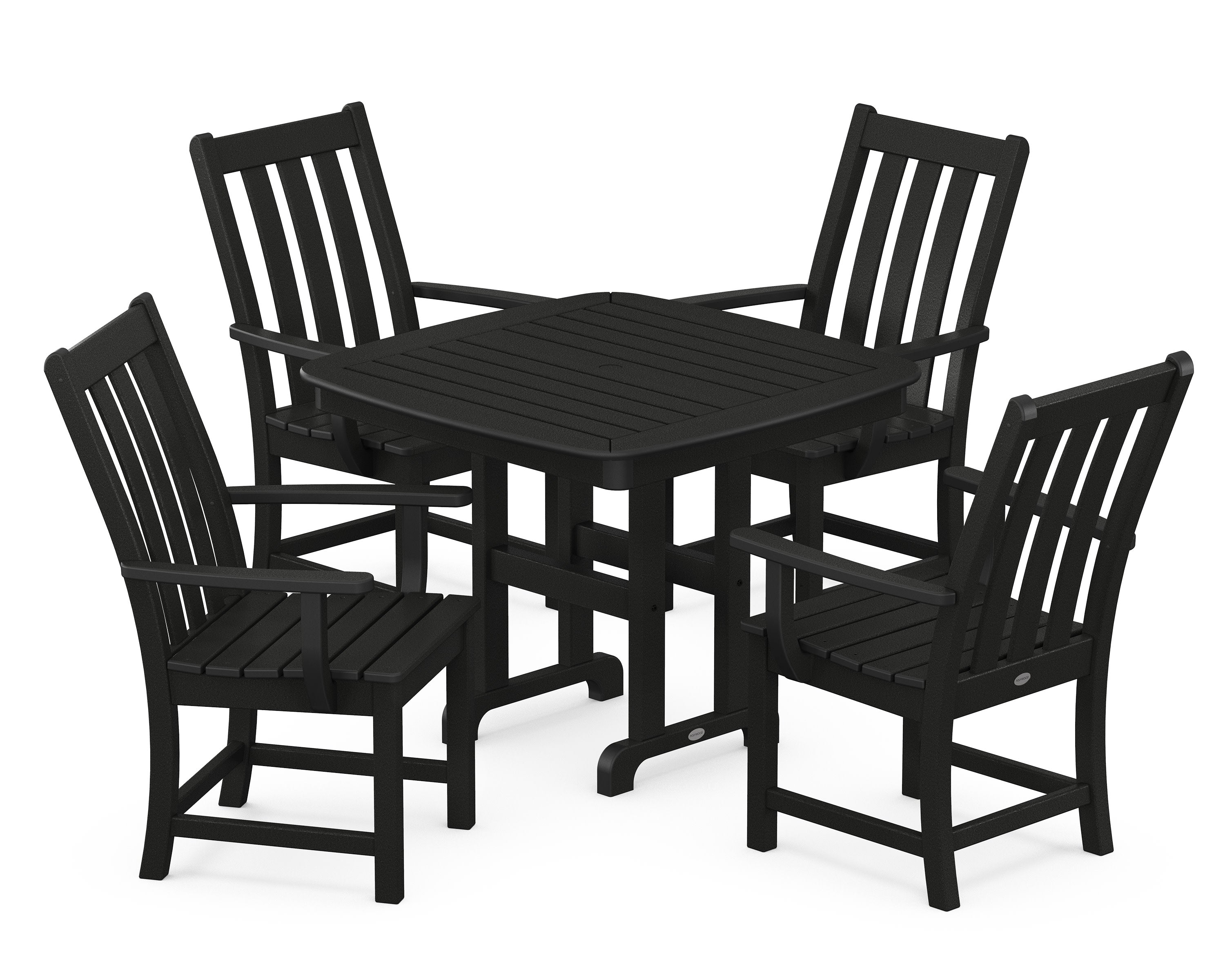 Vineyard 5-Piece Dining Set in Black
