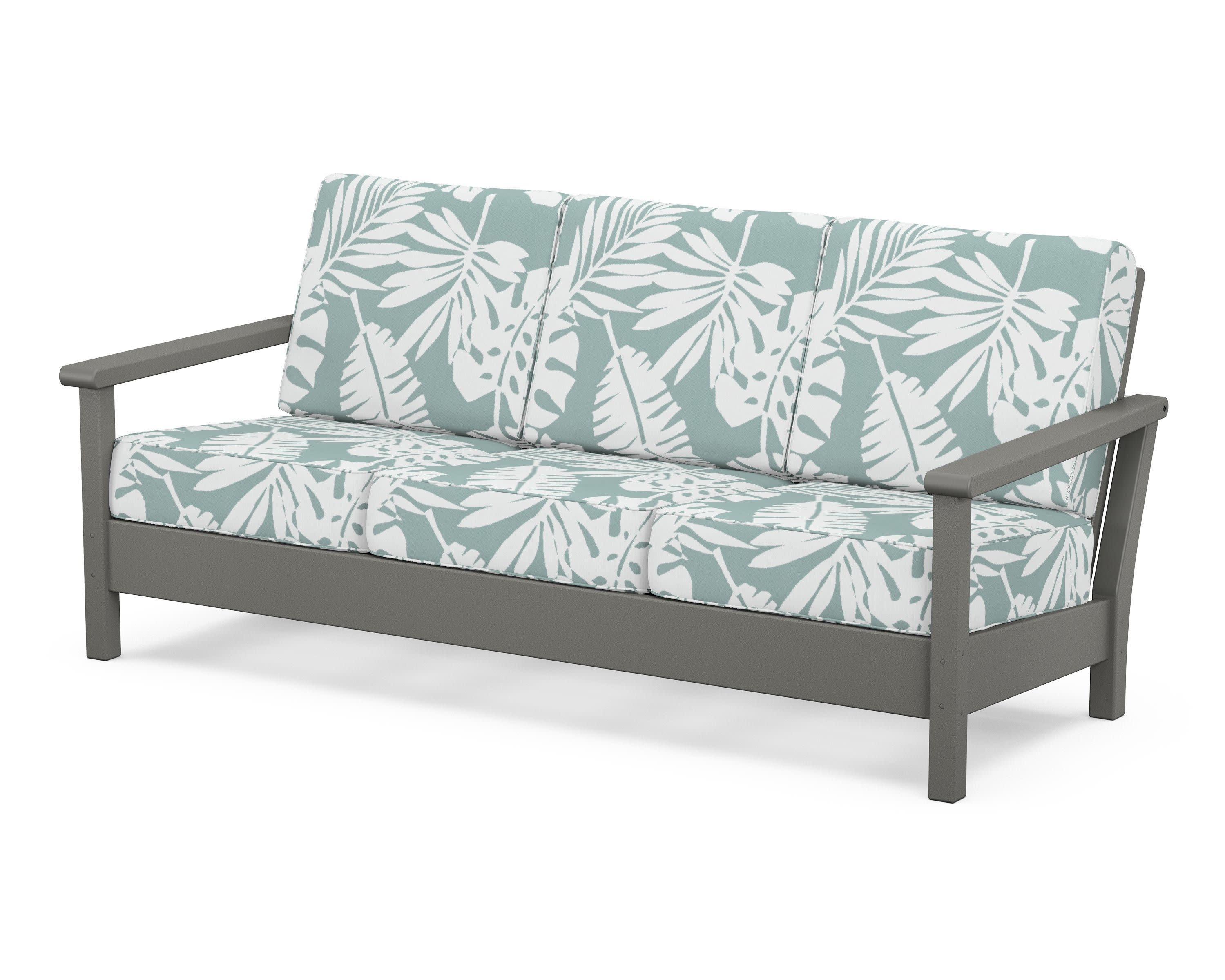 Harbour Deep Seating Sofa in Slate Grey / Leaf Glacier Spa