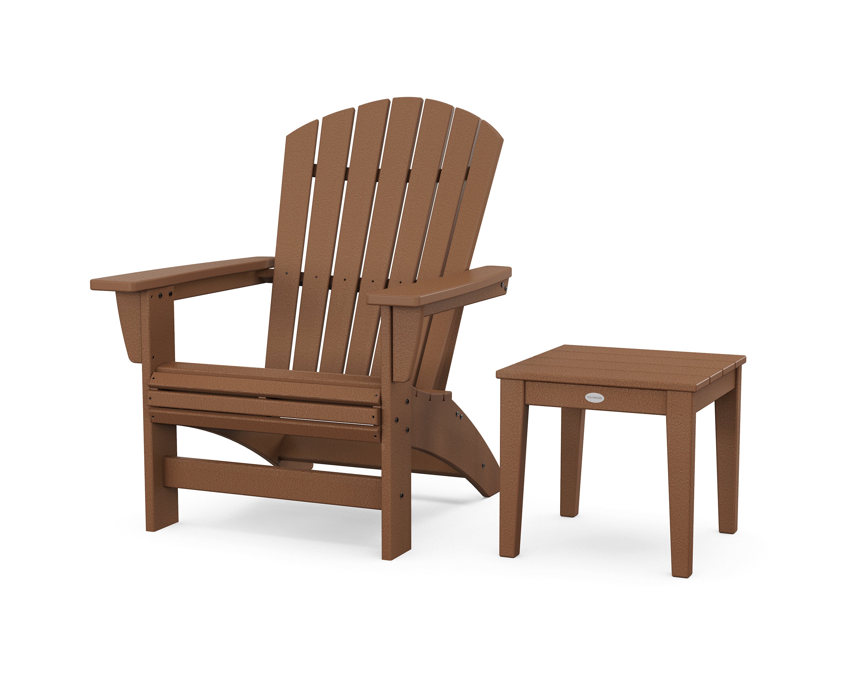 Nautical Grand Adirondack Chair with Side Table in Teak
