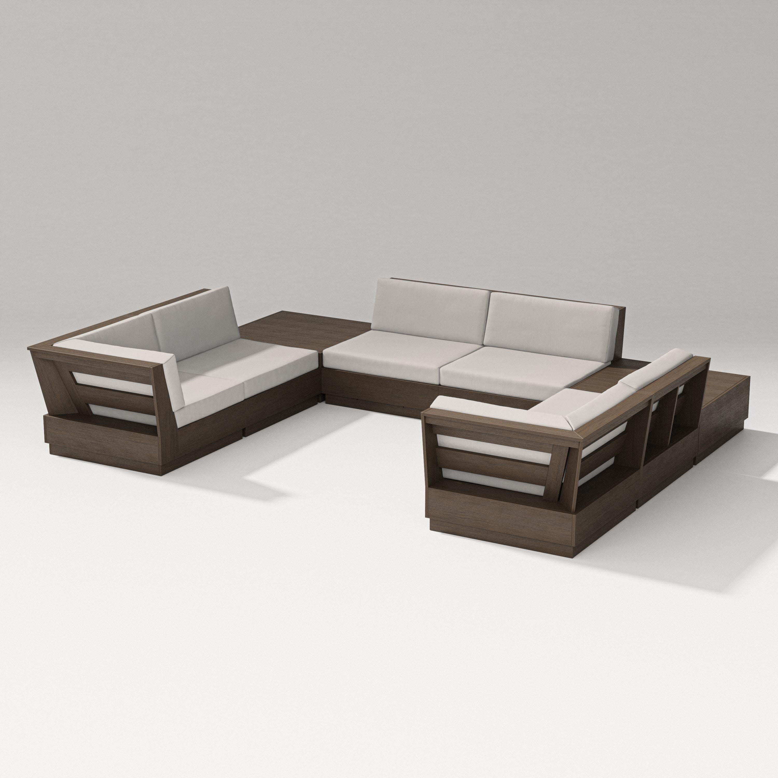 Elevate 8-Piece U-Shaped Sectional in Kona / Cast Ash