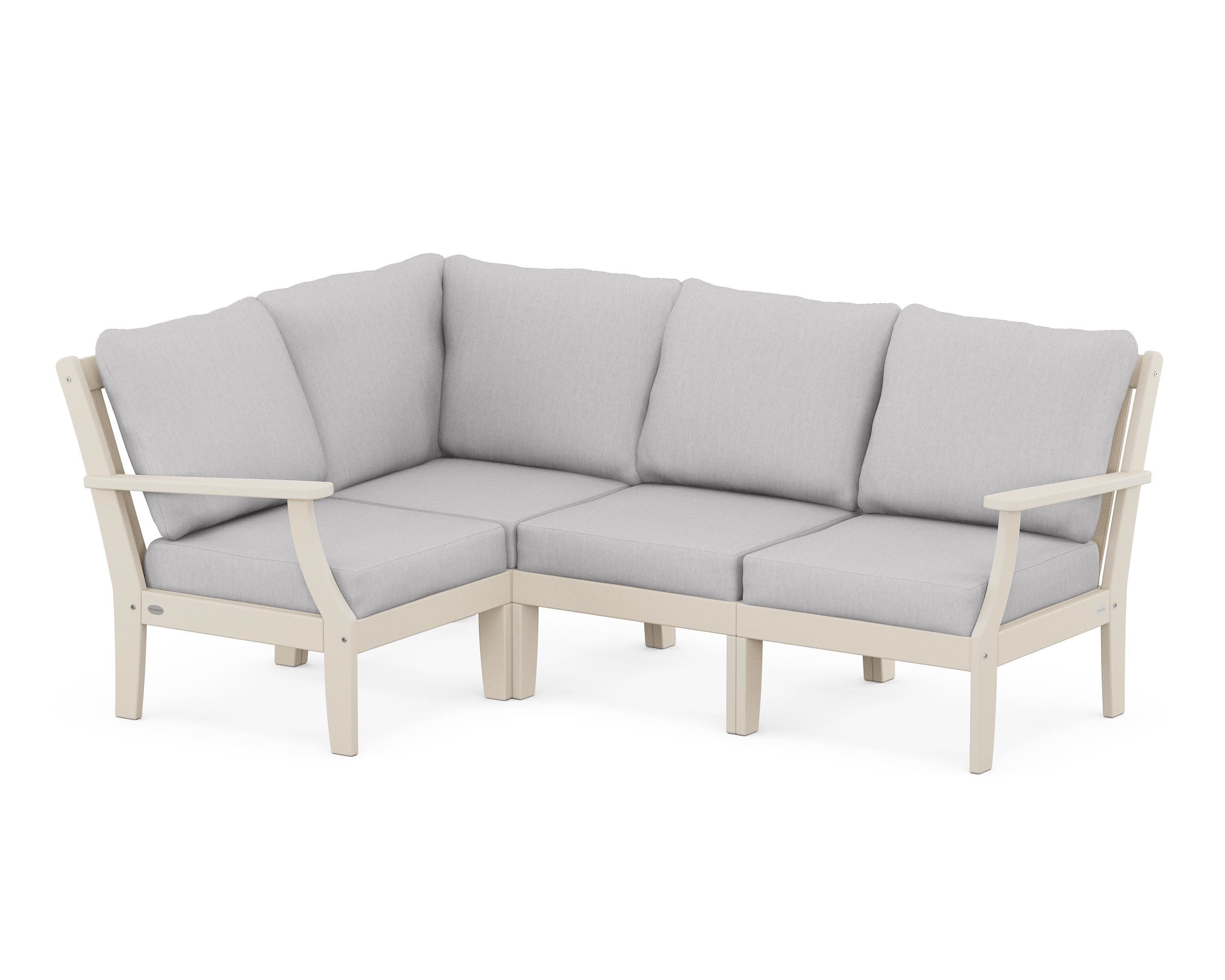 Braxton Modular 4-Piece Deep Seating Set in Sand / Granite