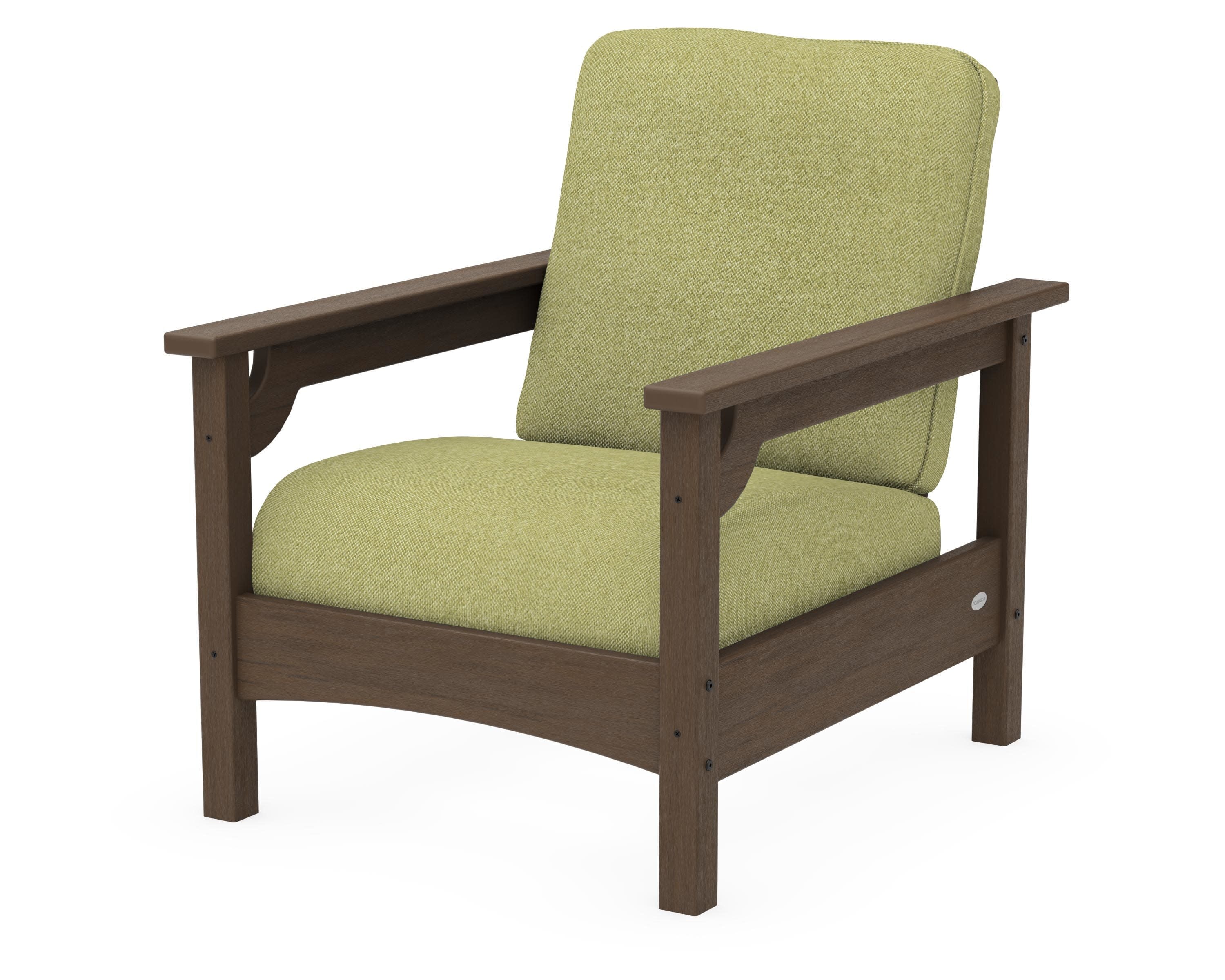 Club Chair in Kona / Chartreuse Boucle
