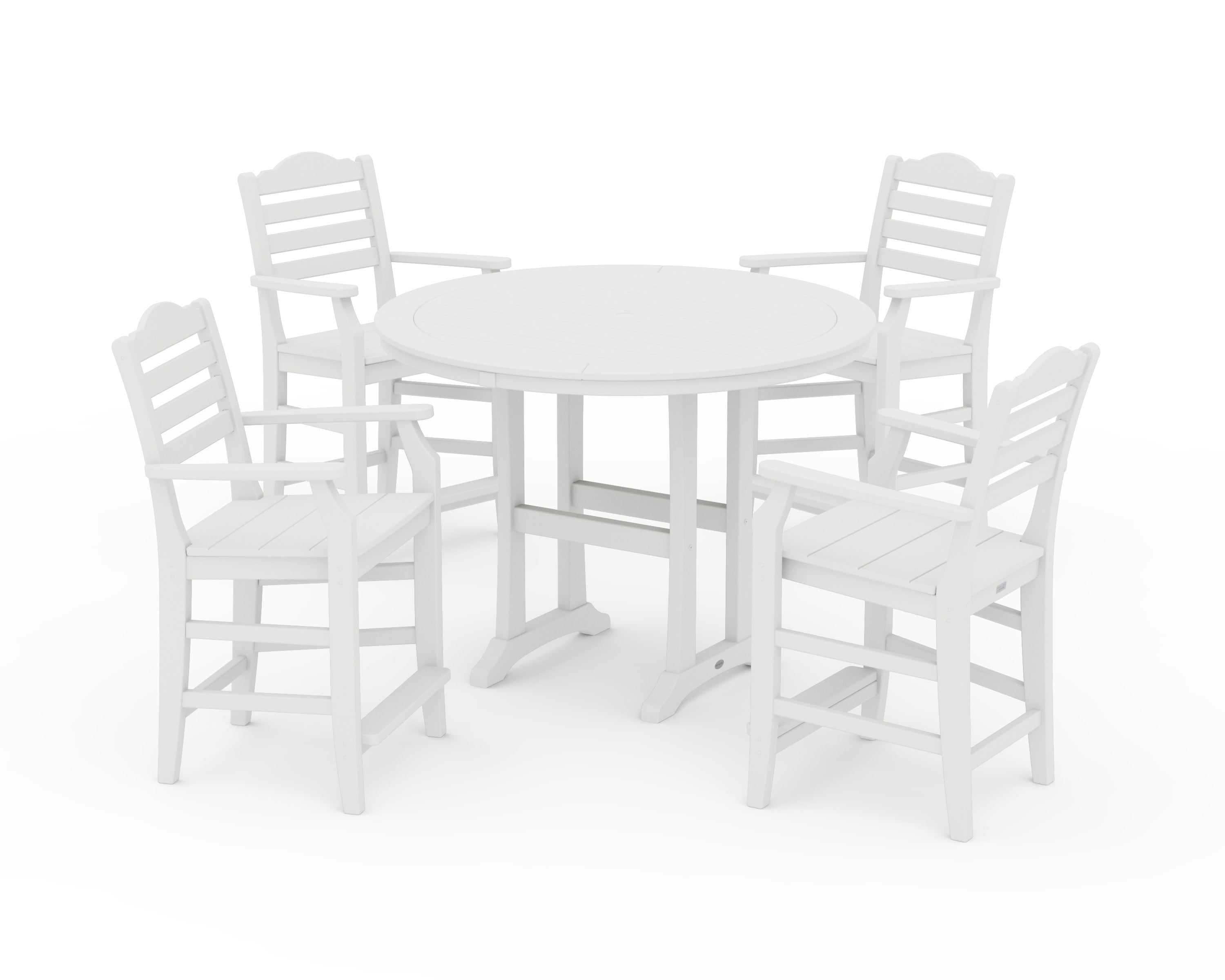 Savannah 5-Piece Round Counter Set in White