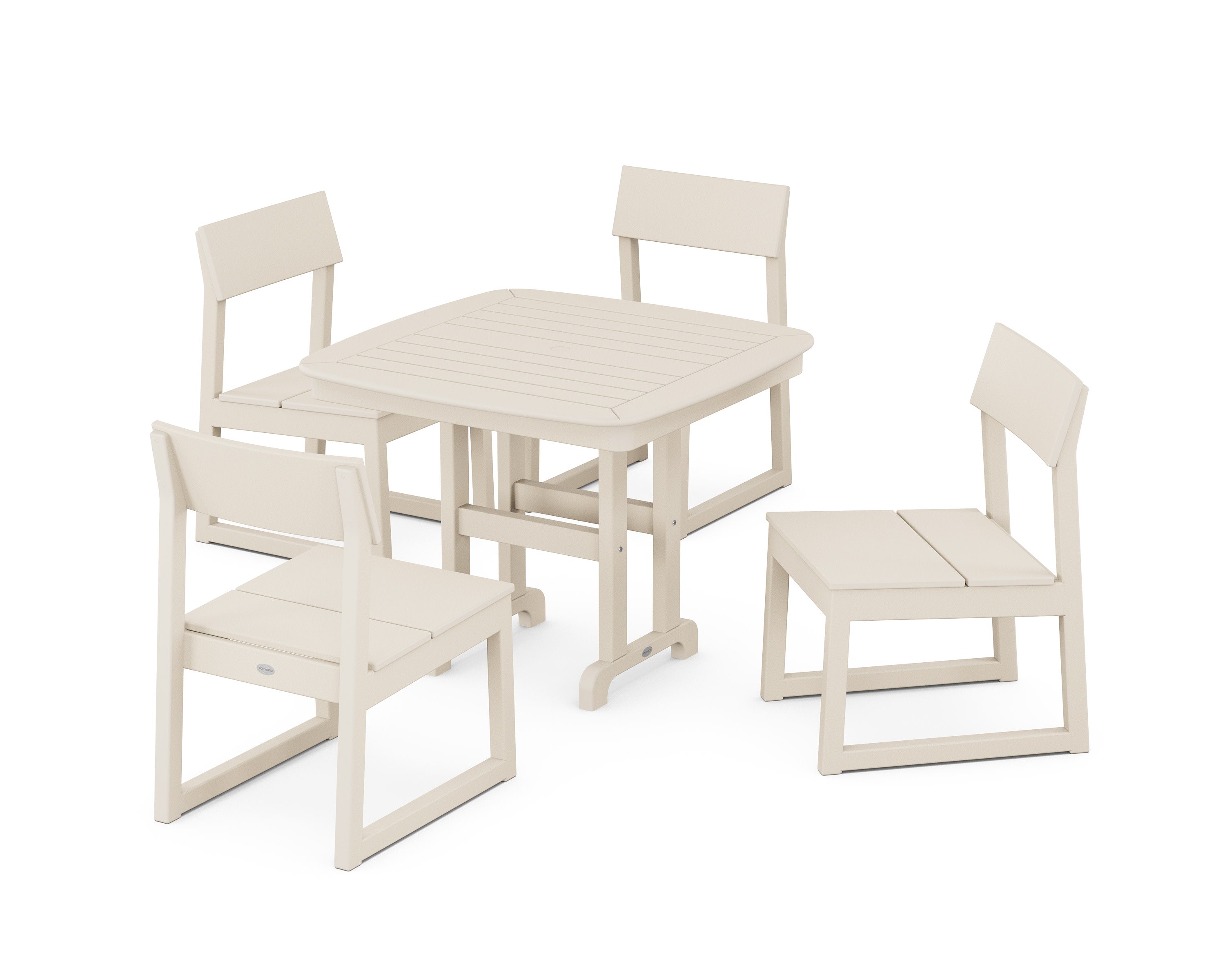 EDGE Side Chair 5-Piece Dining Set in Sand